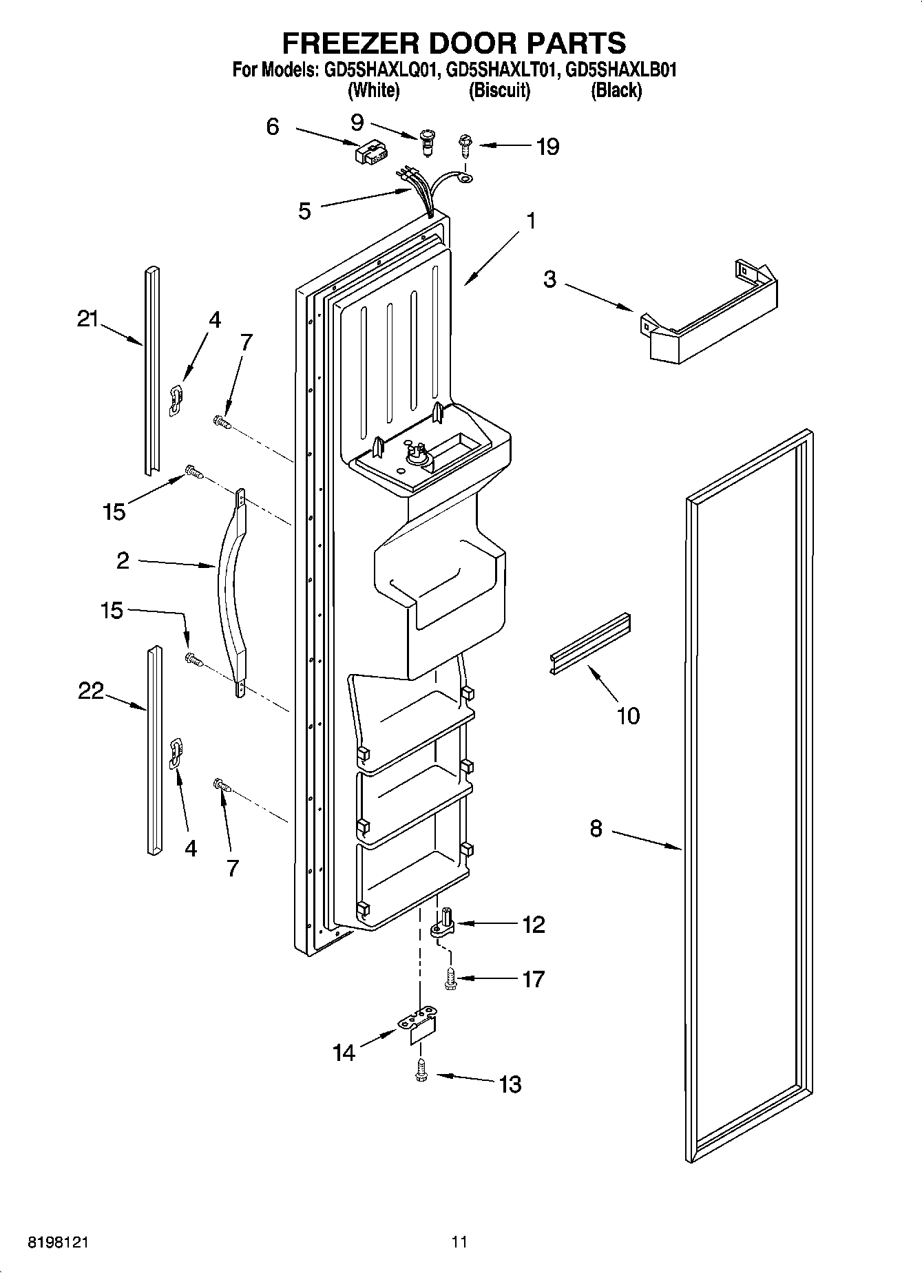 07 - FREEZER DOOR PARTS