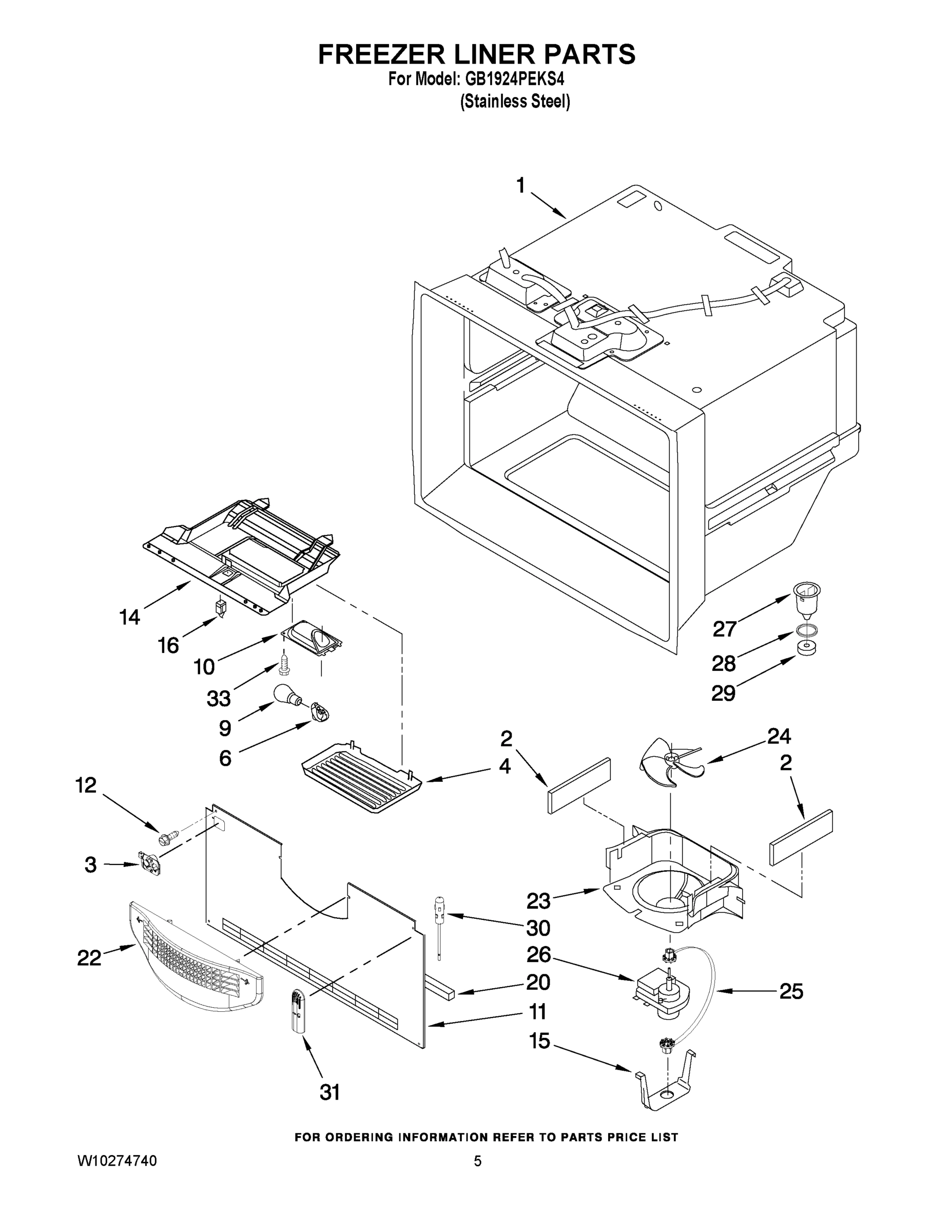 03 - FREEZER LINER PARTS