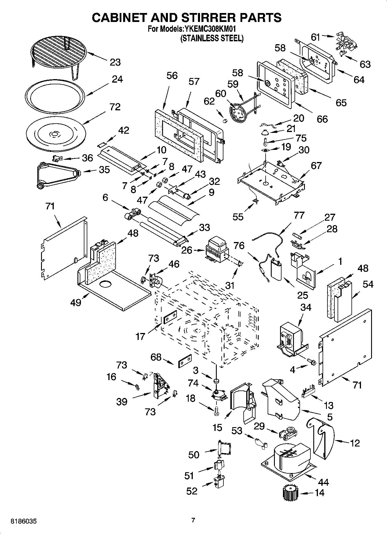 06 - CABINET AND STIRRER PARTS