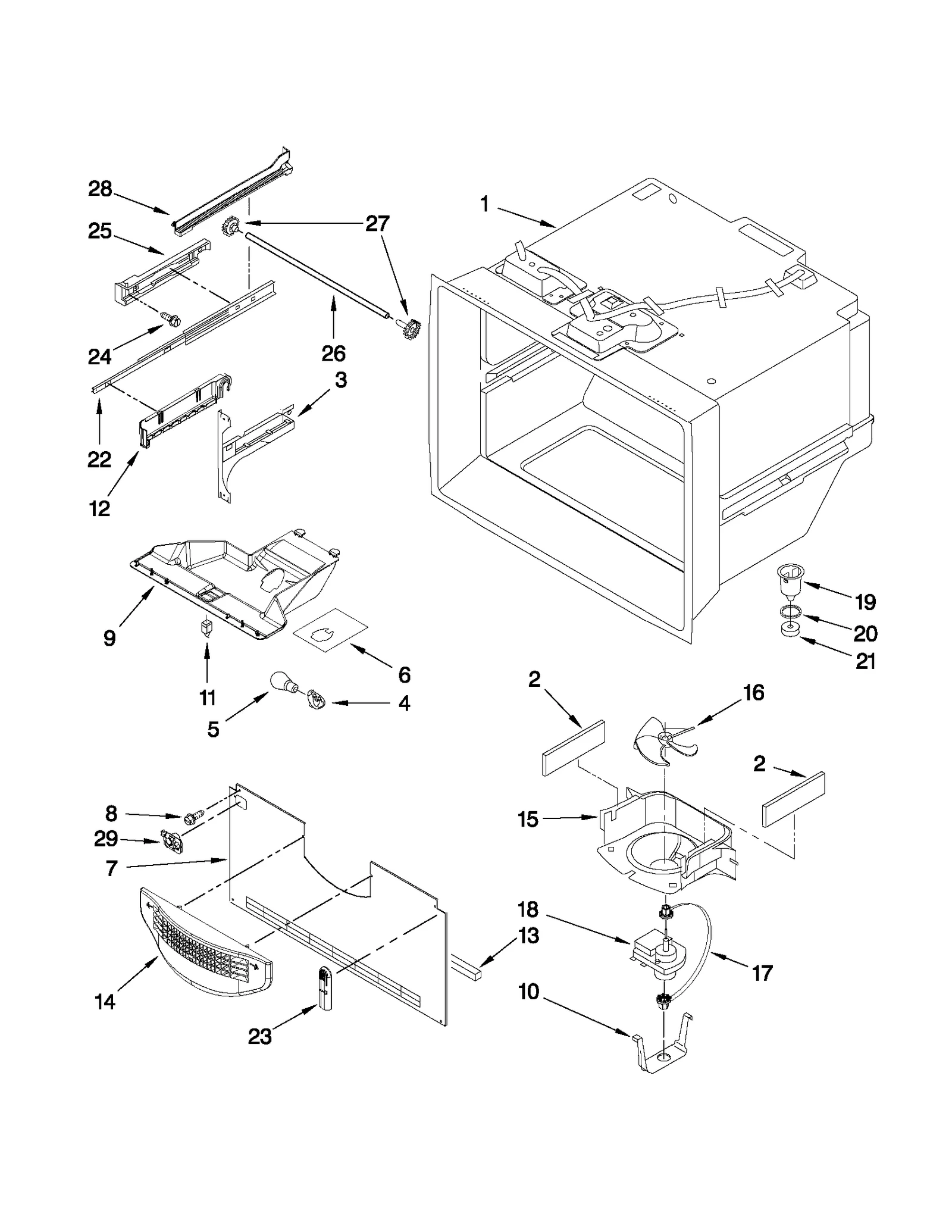 FREEZER LINER PARTS
