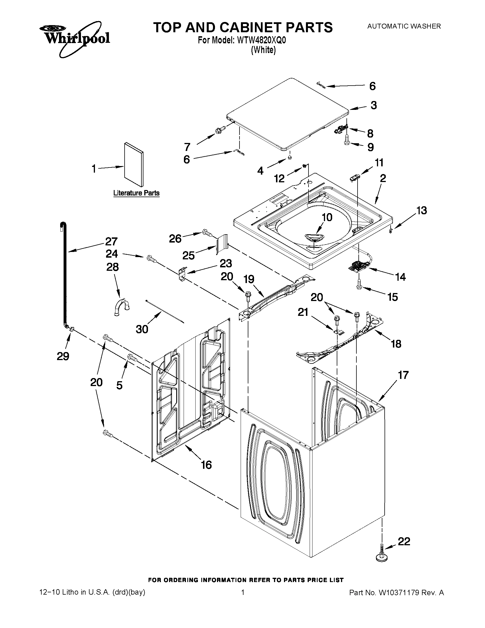 01 - TOP AND CABINET PARTS