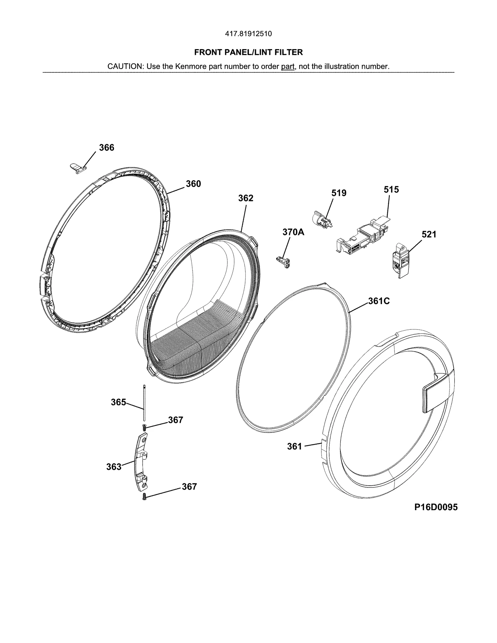 FRONT PANEL/LINT FILTER