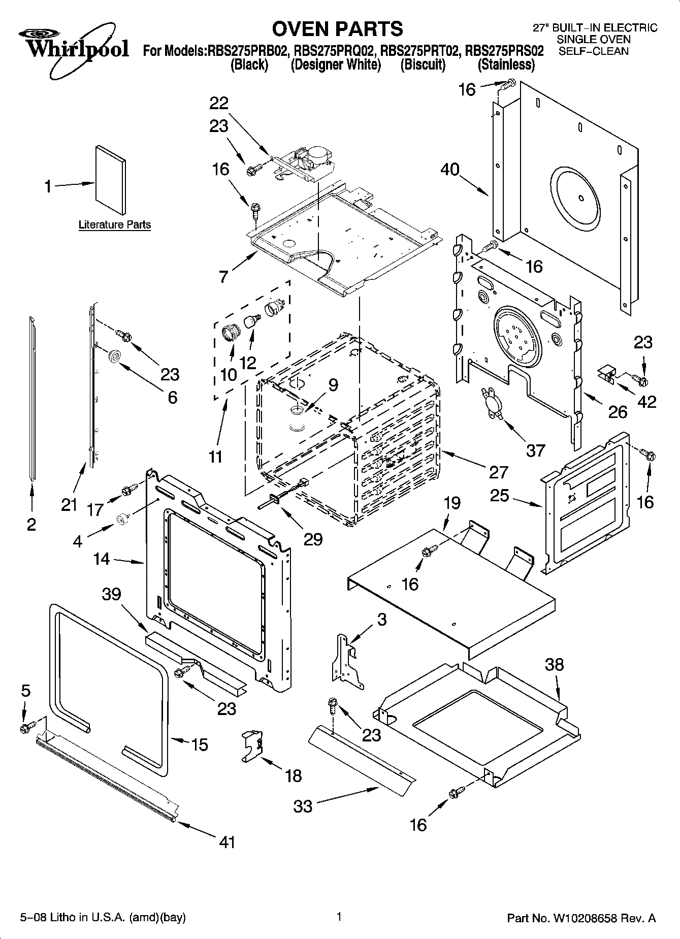 01 - OVEN PARTS