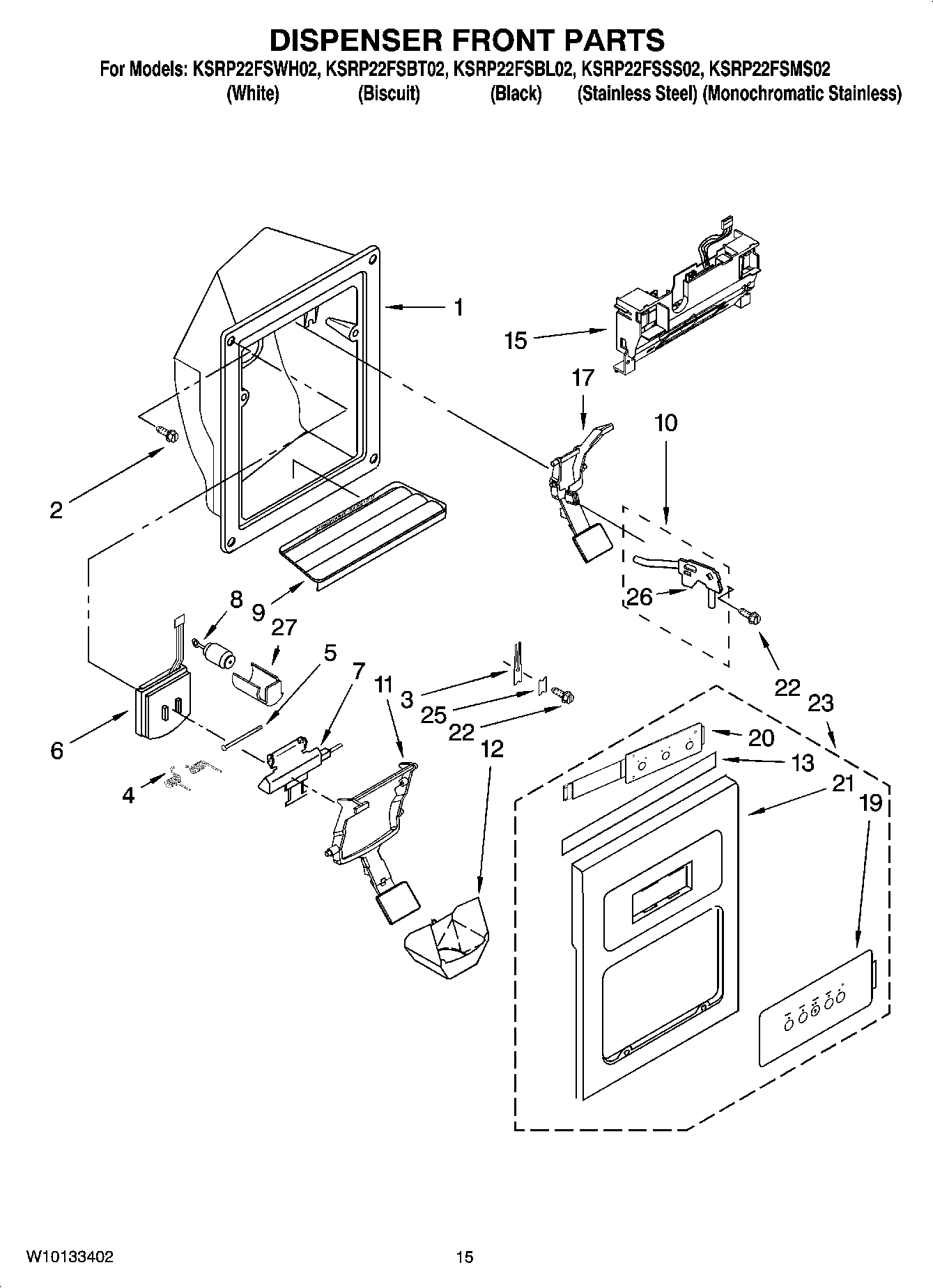 09 - DISPENSER FRONT PARTS