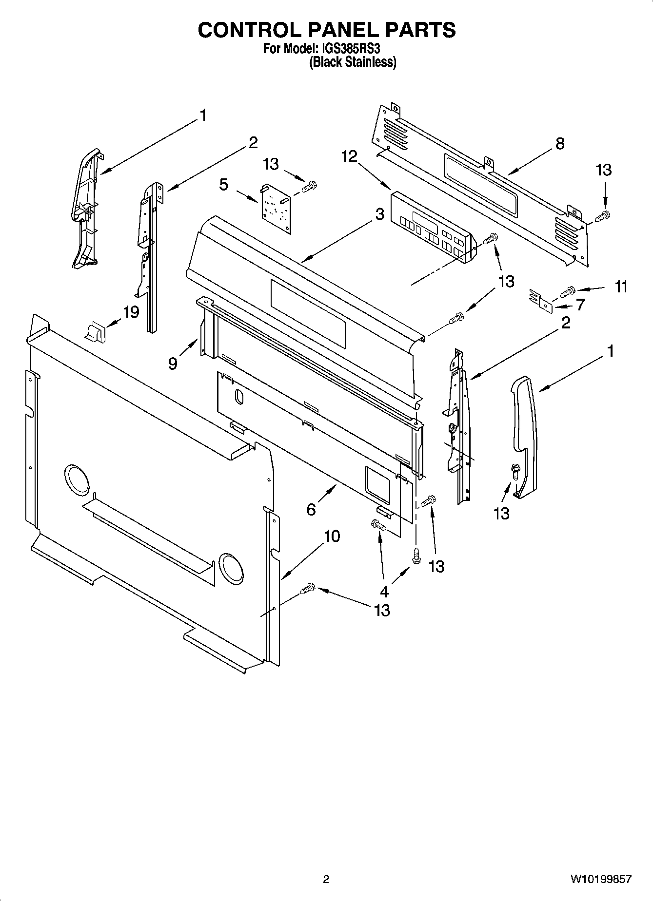 02 - CONTROL PANEL PARTS
