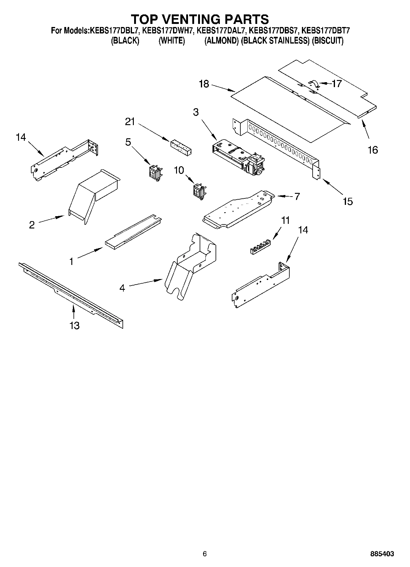 05 - TOP VENTING PARTS, OPTIONAL PARTS