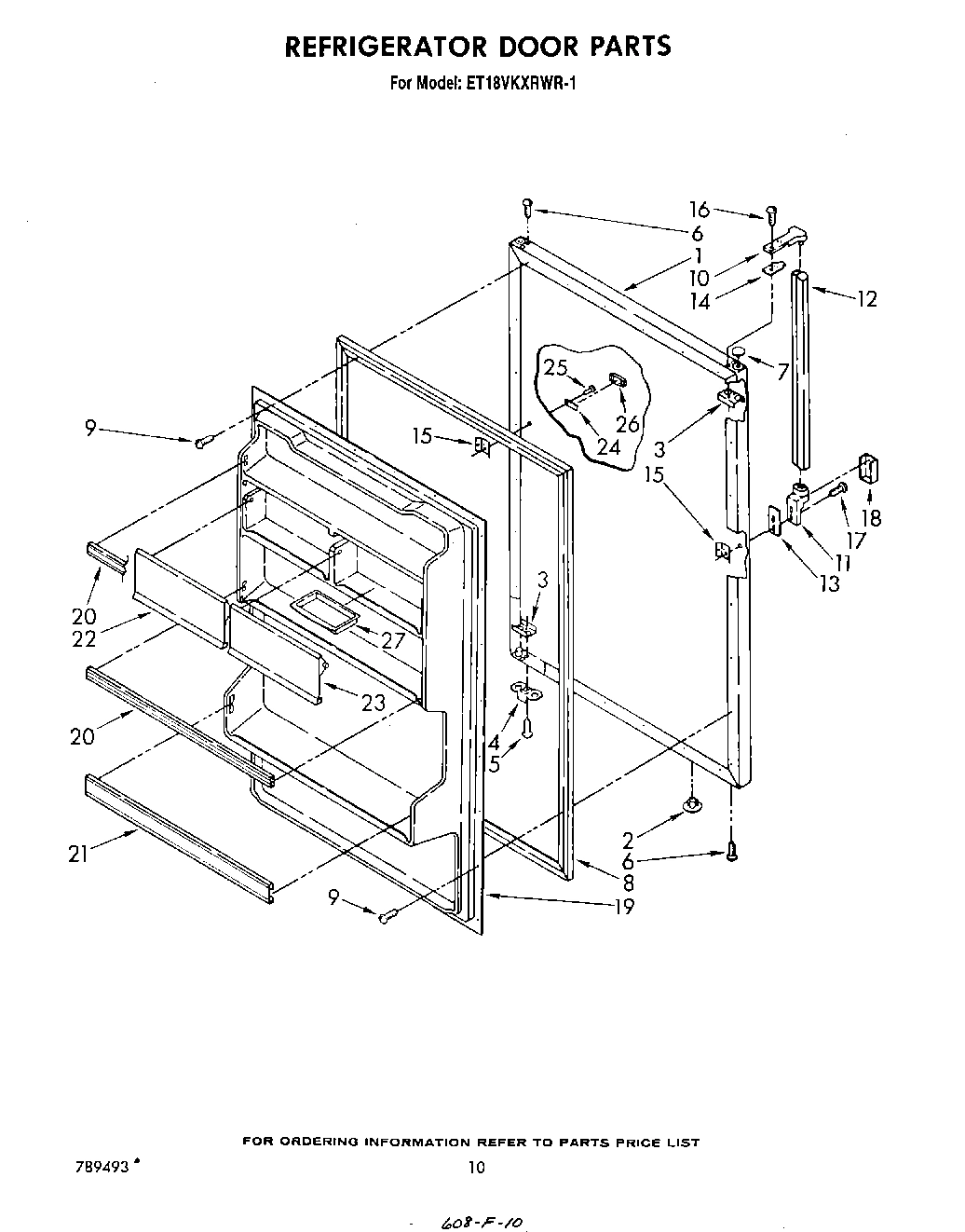 08 - REFRIGERATOR DOOR , NOT ILLUSTRATED