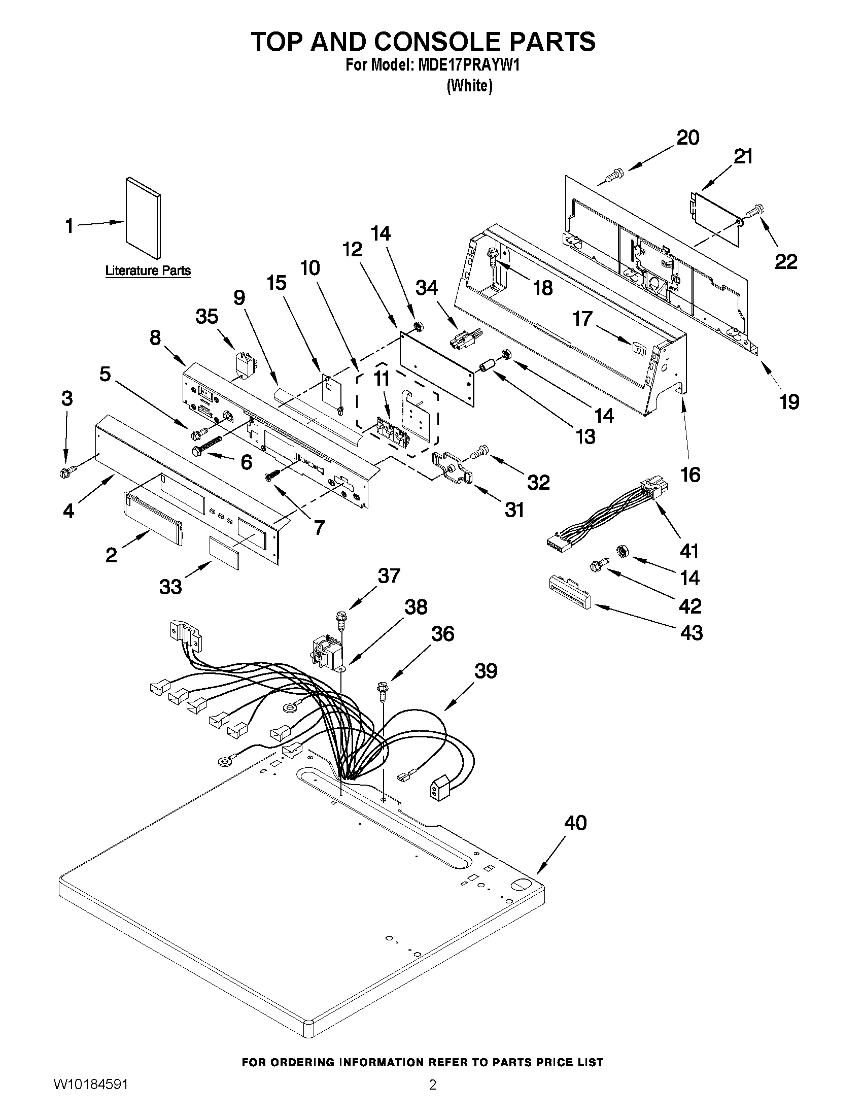 01 - TOP AND CONSOLE PARTS