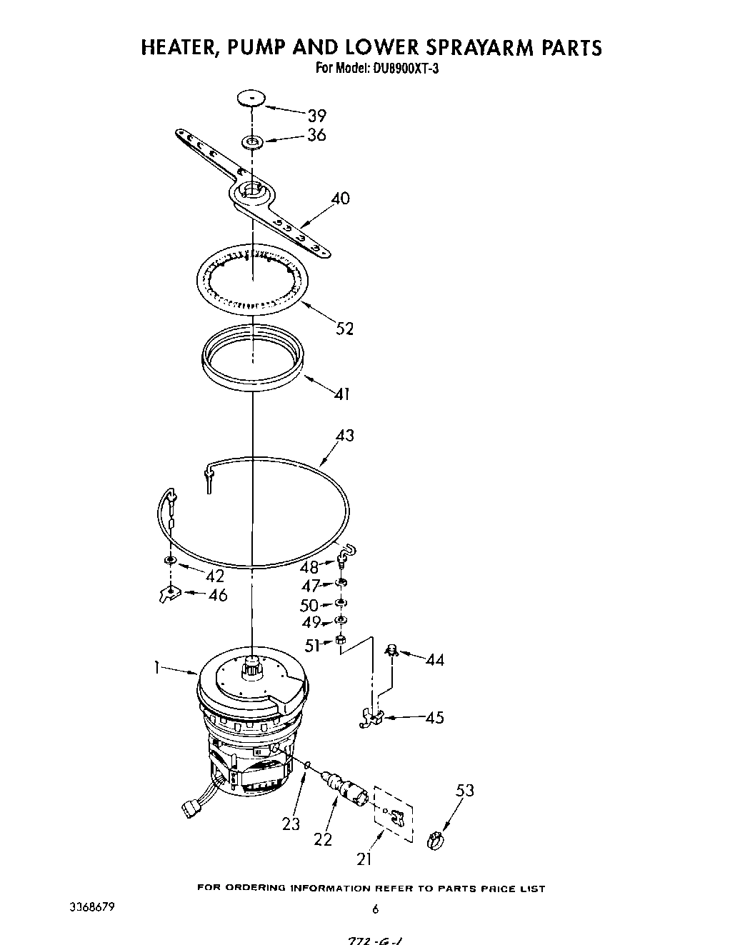 04 - HEATER, PUMP AND LOWER SPRAY ARM