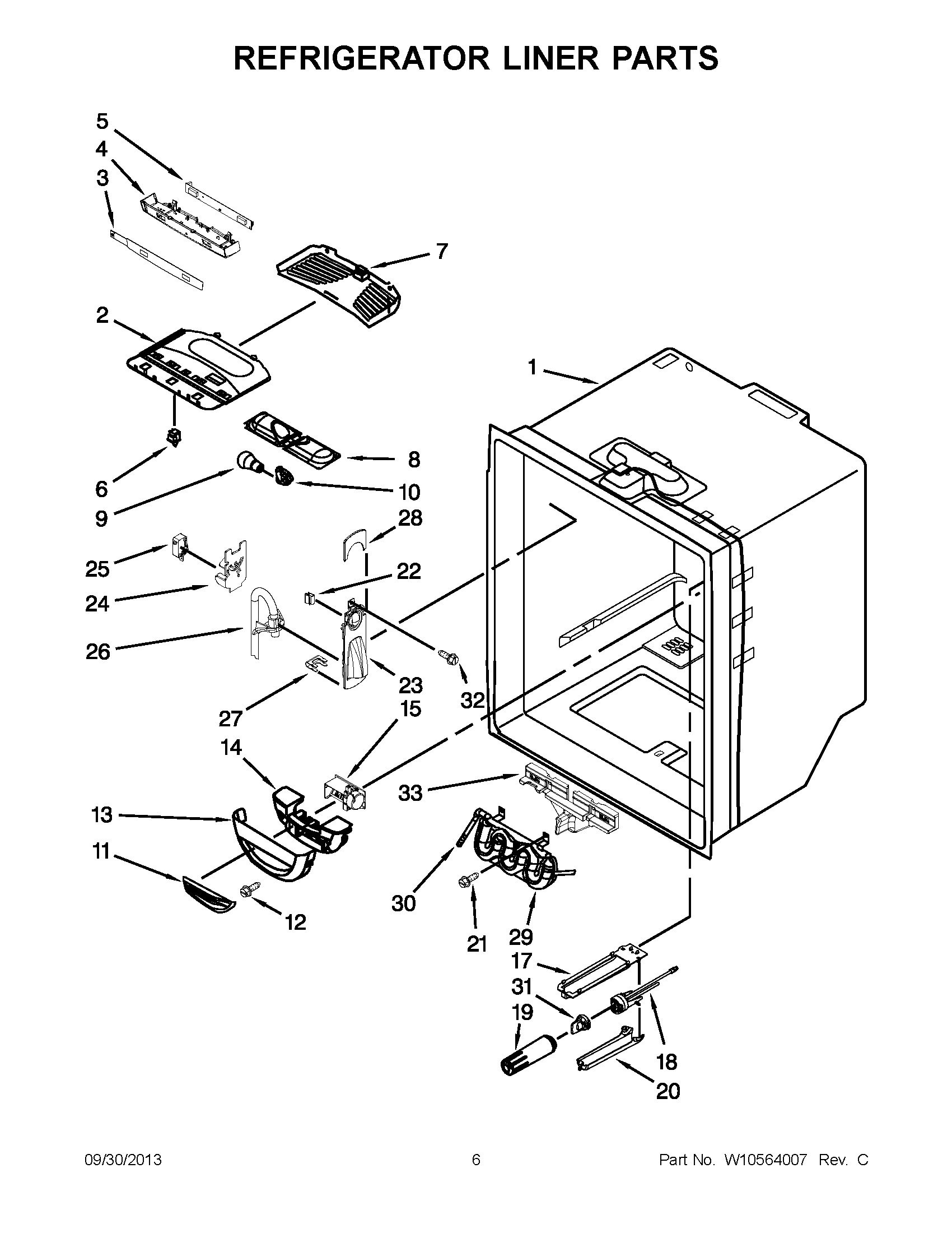 04 - REFRIGERATOR LINER PARTS