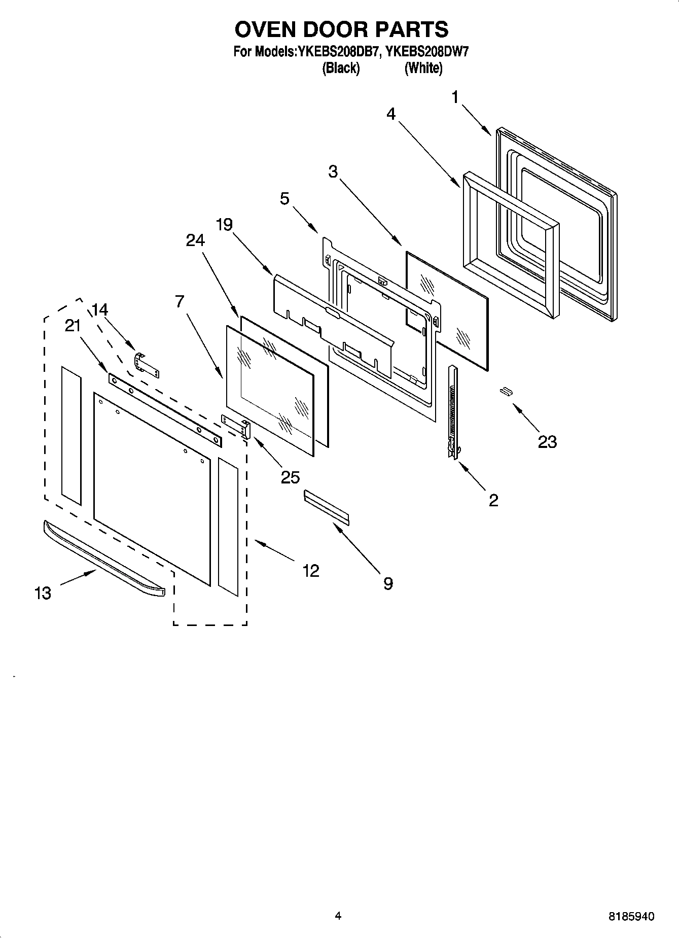 03 - OVEN DOOR PARTS