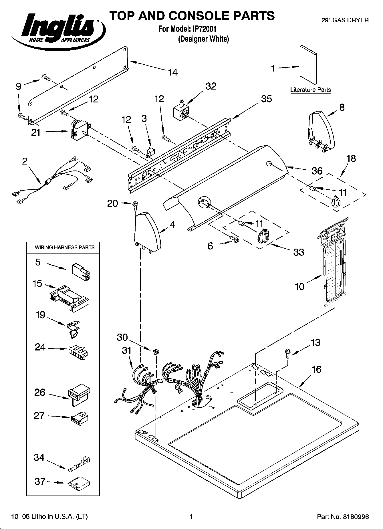 01 - TOP AND CONSOLE PARTS