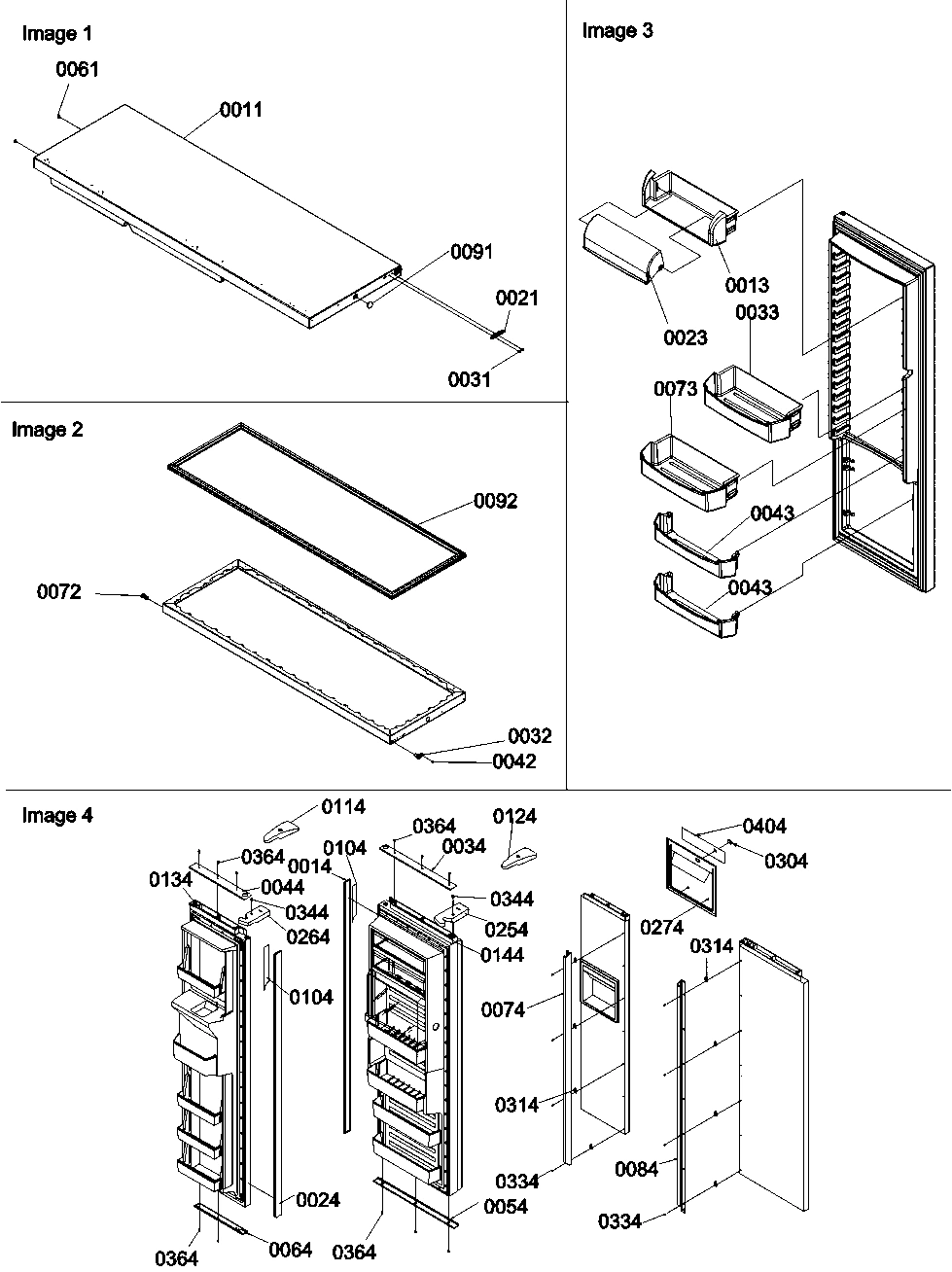 11 - Refrigerator Door, Door Trim and Handles
