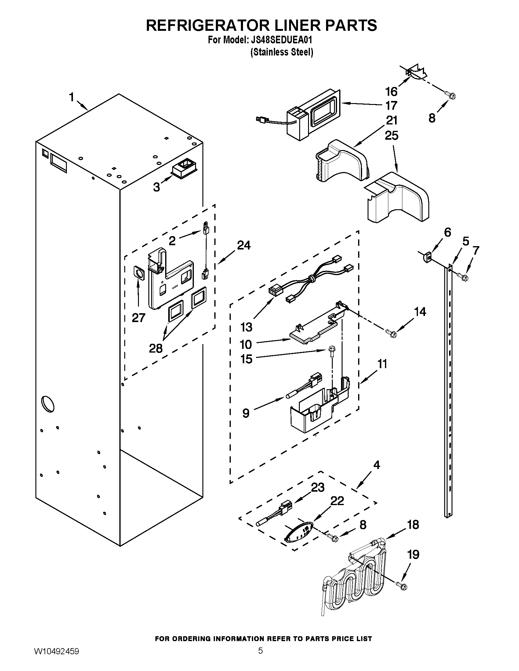 04 - REFRIGERATOR LINER PARTS