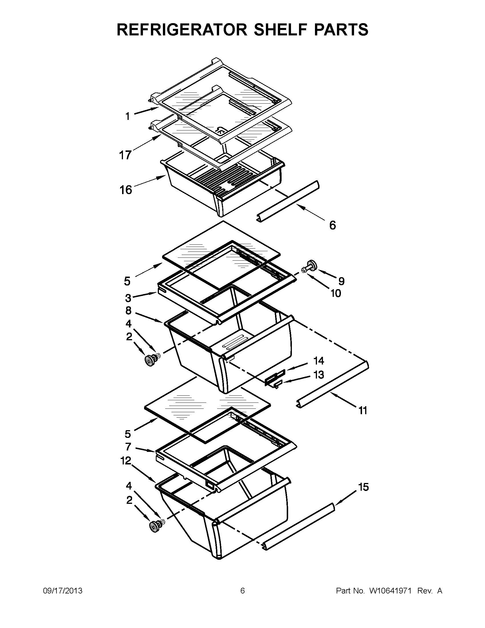 04 - REFRIGERATOR SHELF PARTS