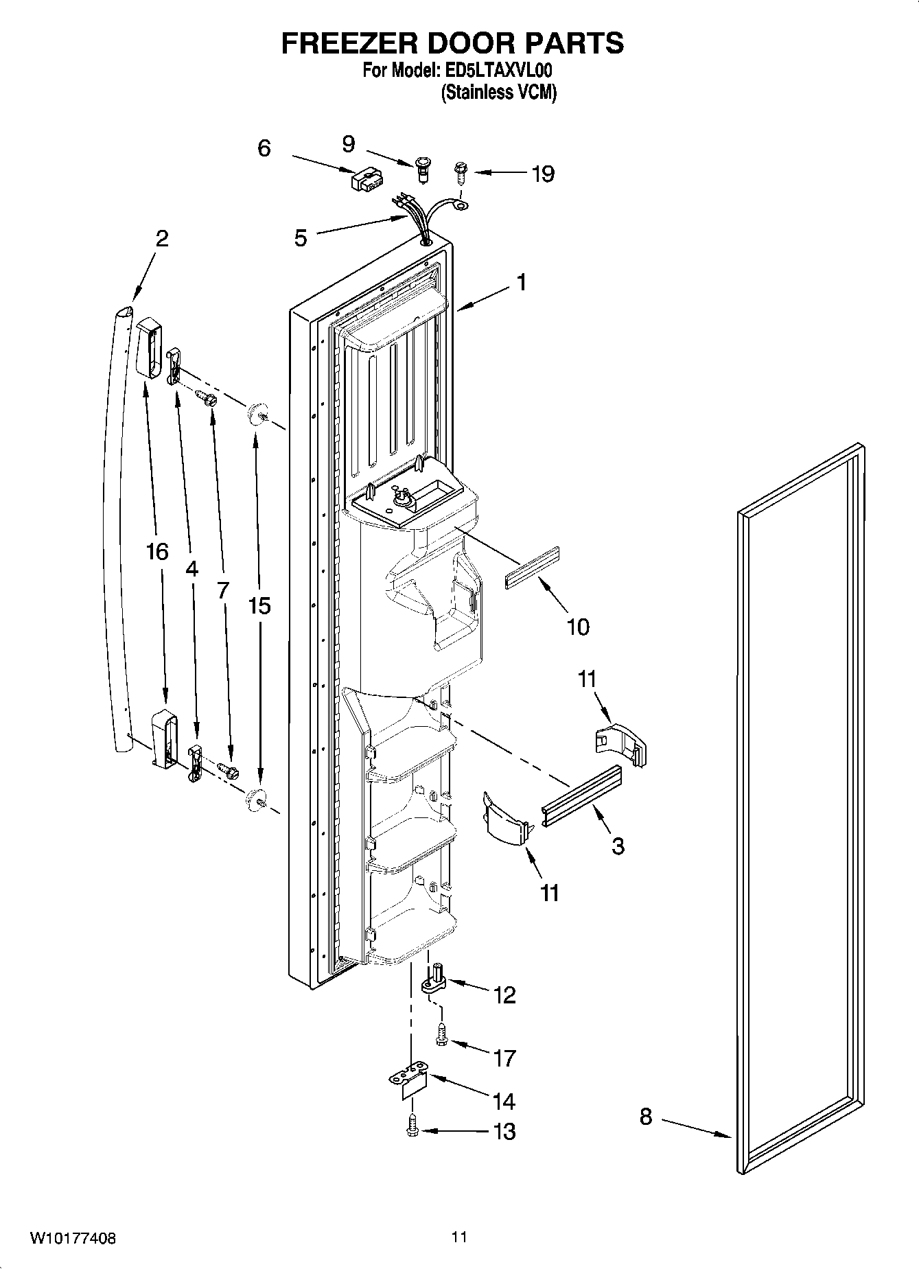 07 - FREEZER DOOR PARTS