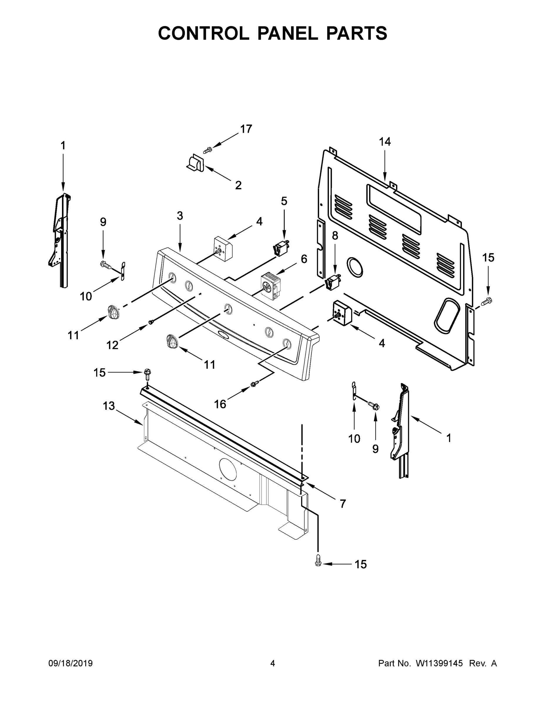 03 - CONTROL PANEL PARTS