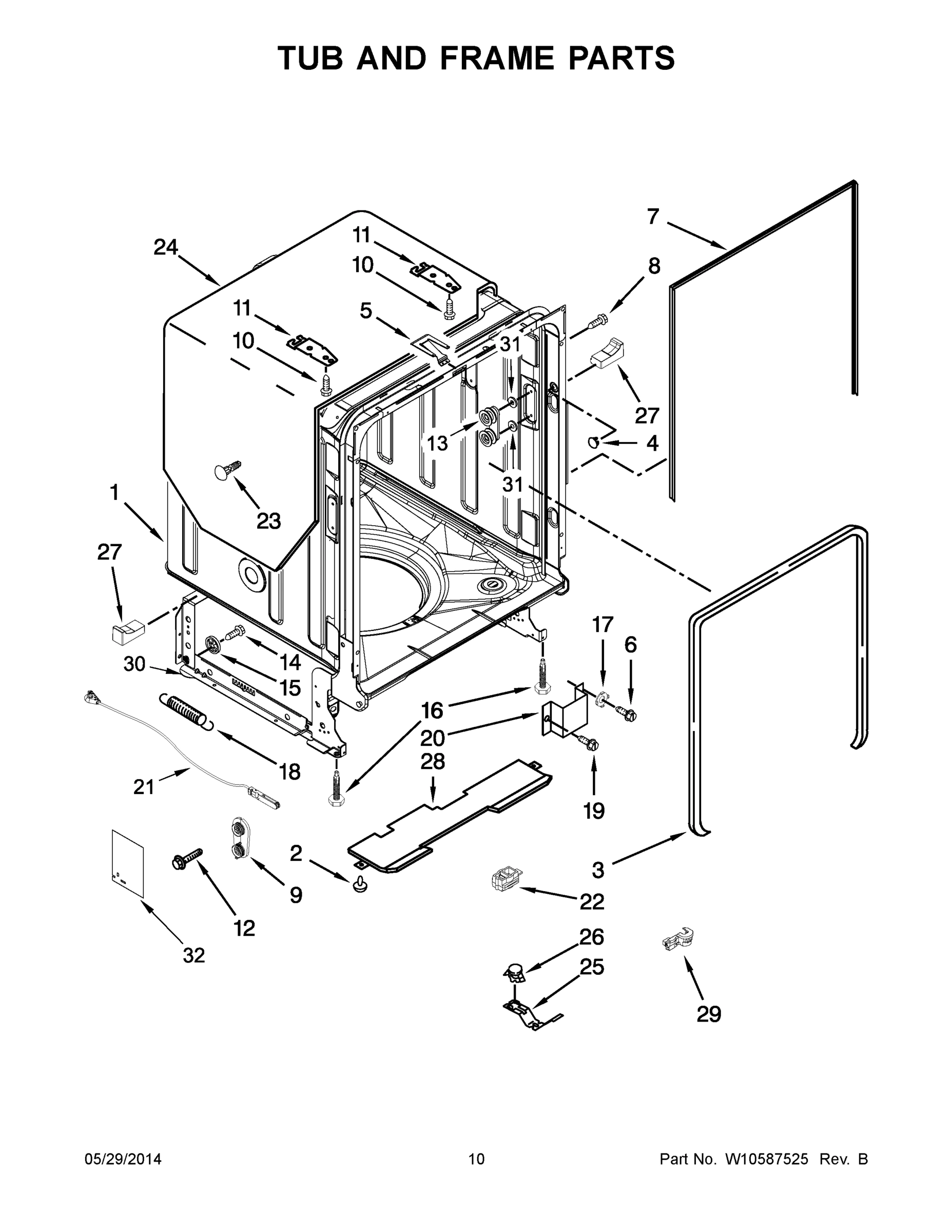 06 - TUB AND FRAME PARTS