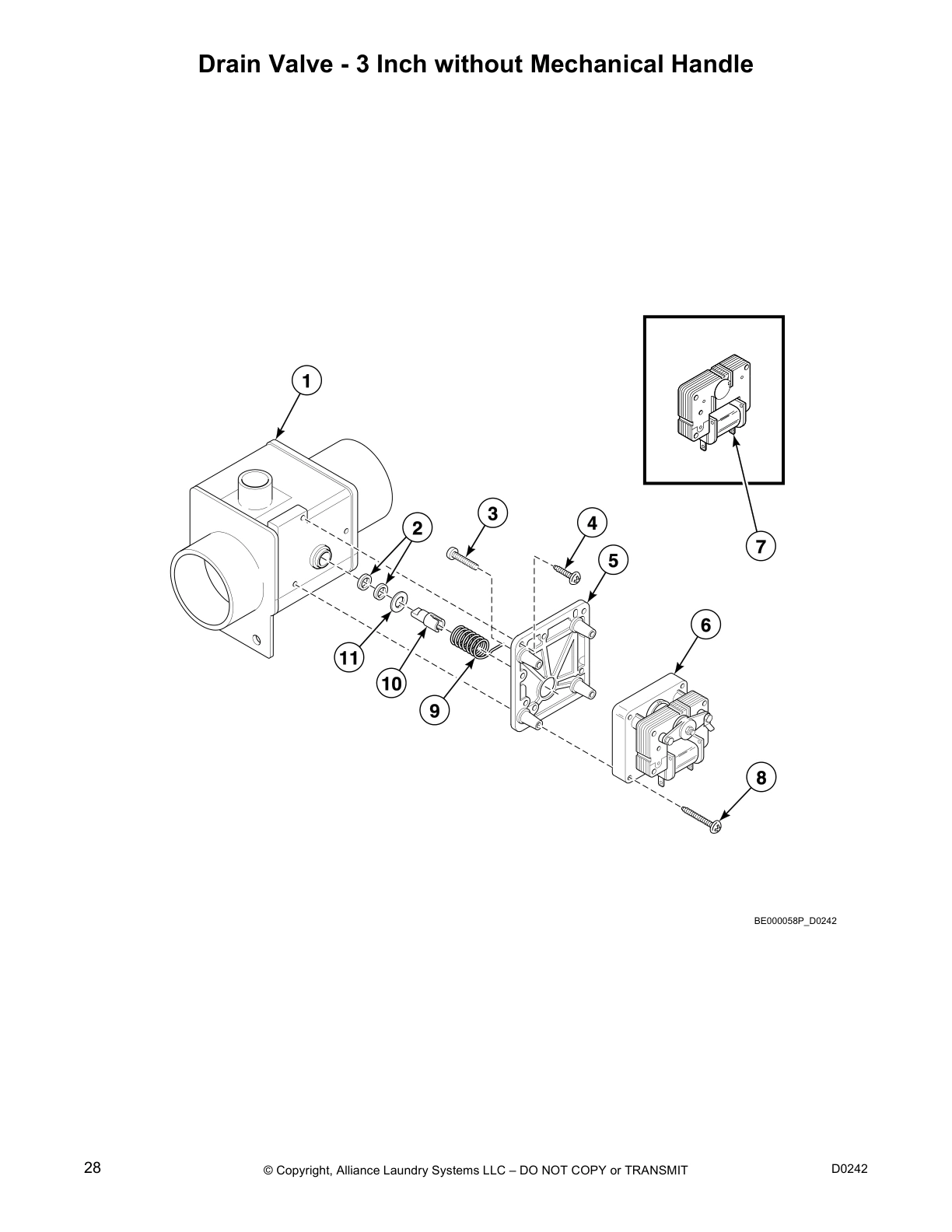 Drain Valve - 3 Inch without Mechanical Handle