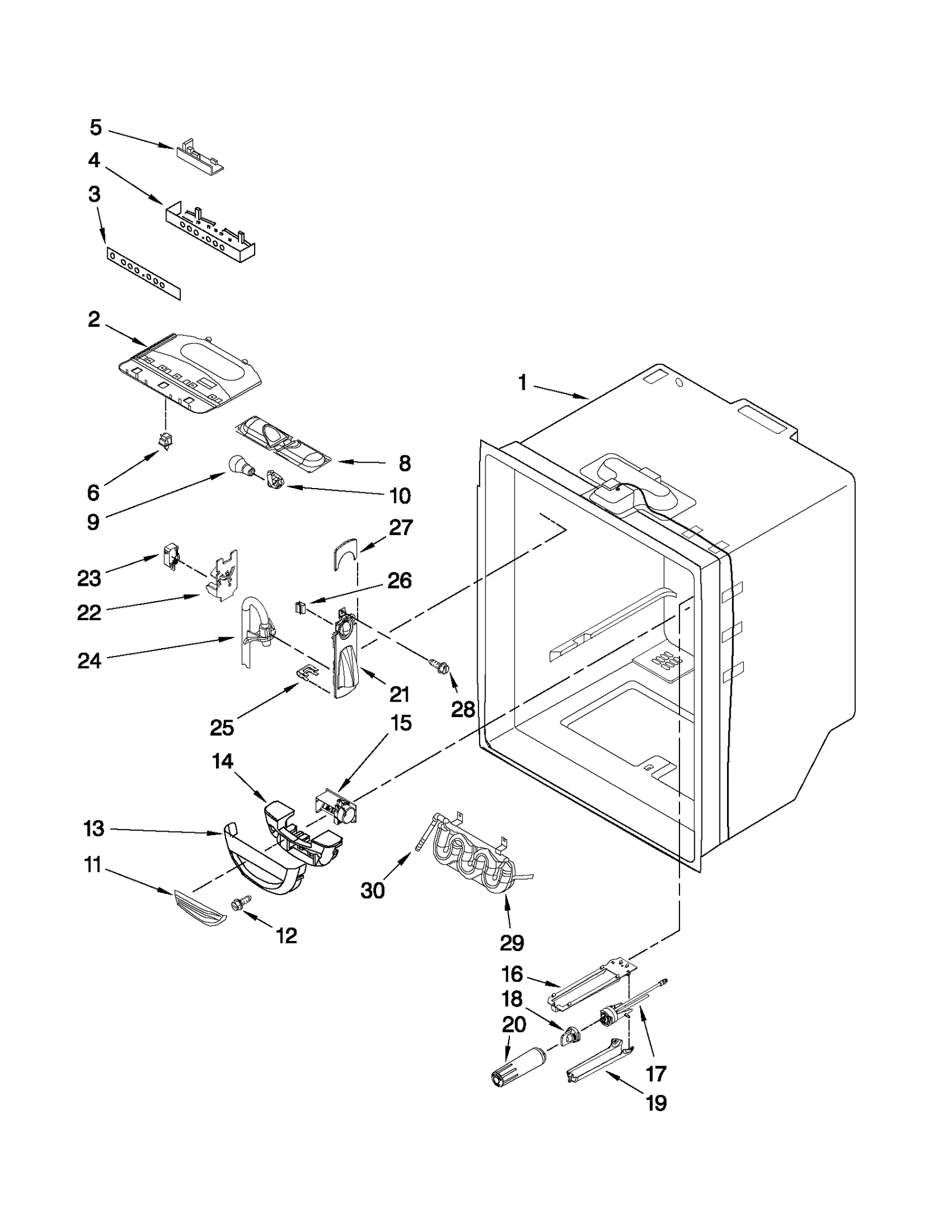 REFRIGERATOR LINER PARTS