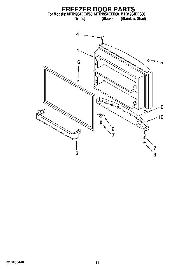 06 - FREEZER DOOR PARTS, OPTIONAL PARTS (NOT INCLUDED)