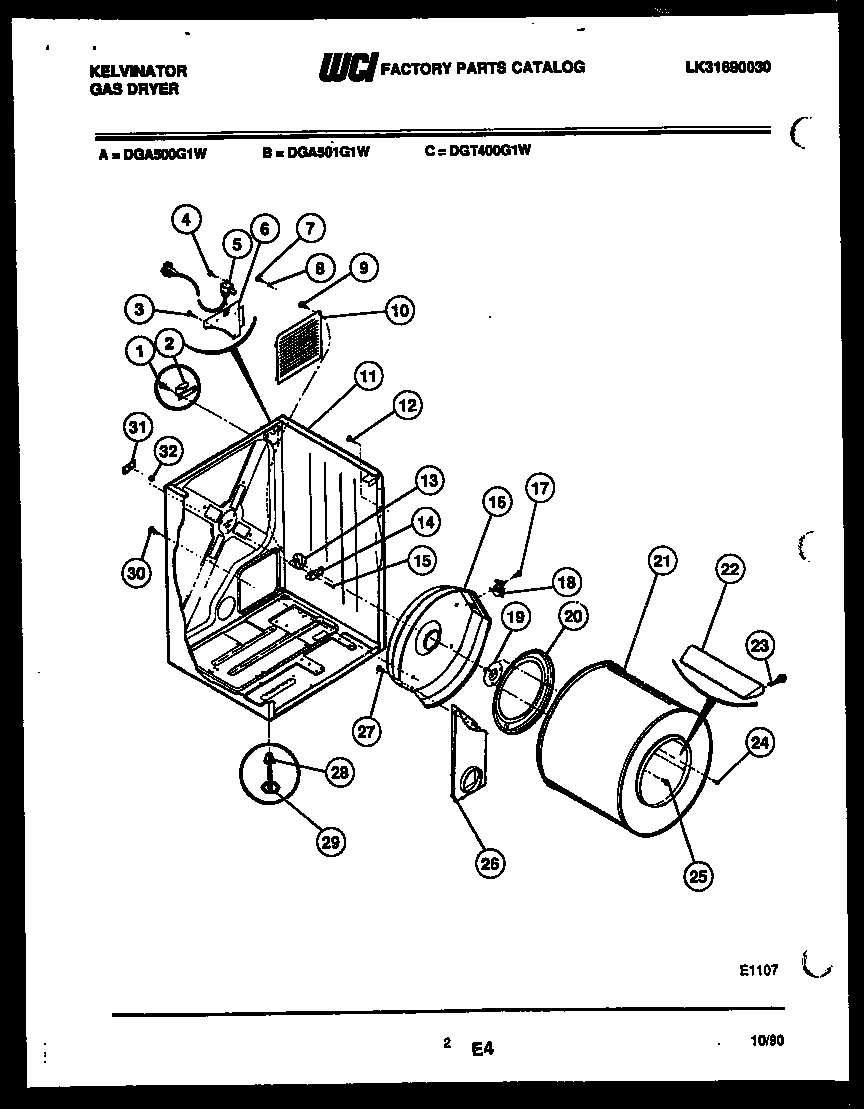 02 - CABINET AND COMPONENT PARTS