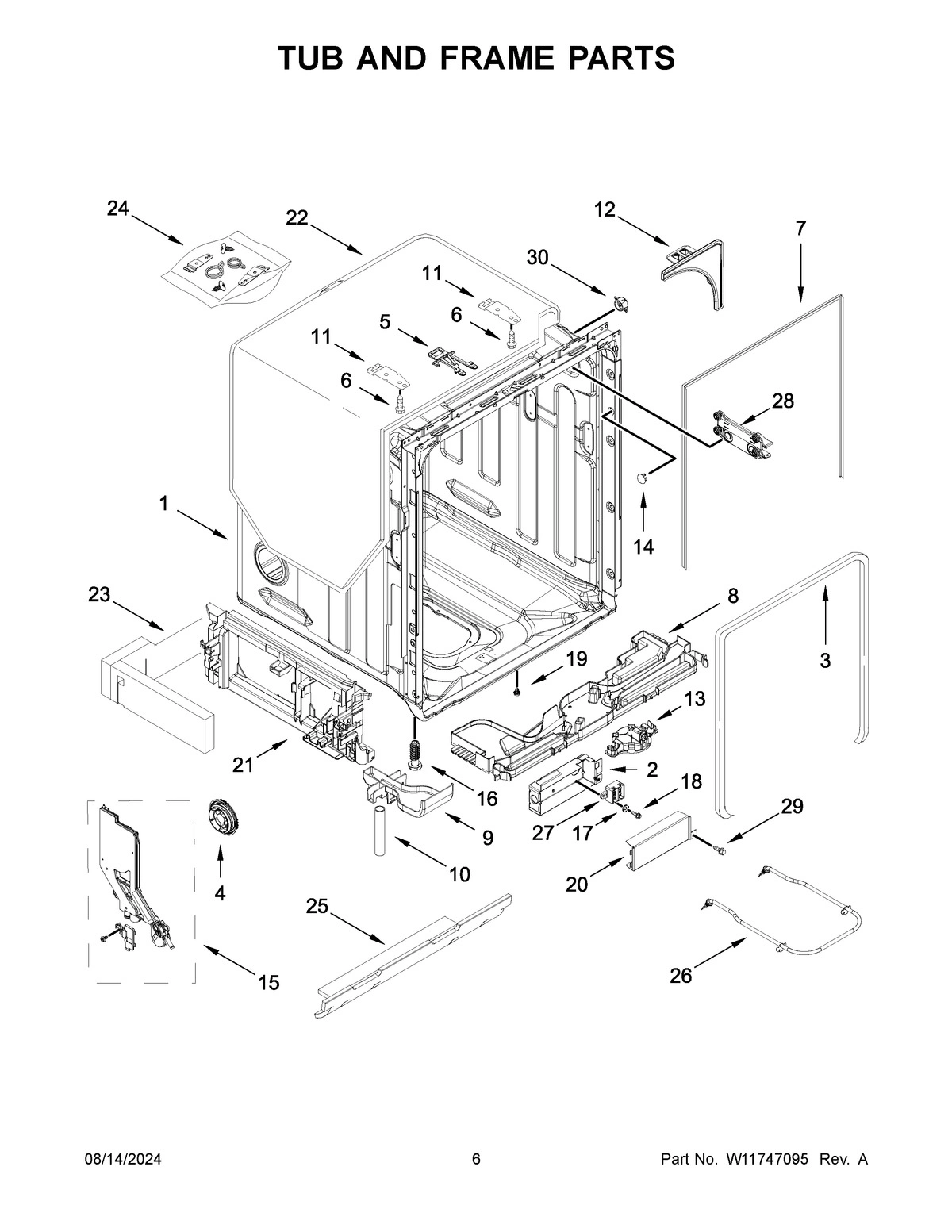 04 - TUB AND FRAME PARTS