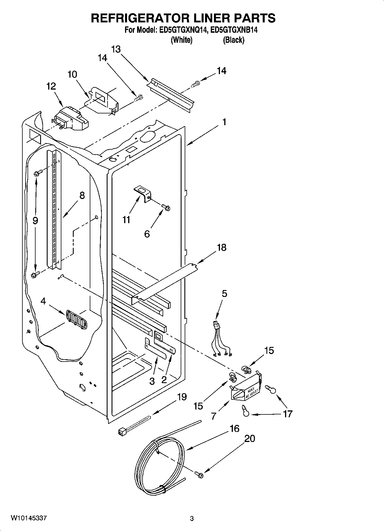 02 - REFRIGERATOR LINER PARTS