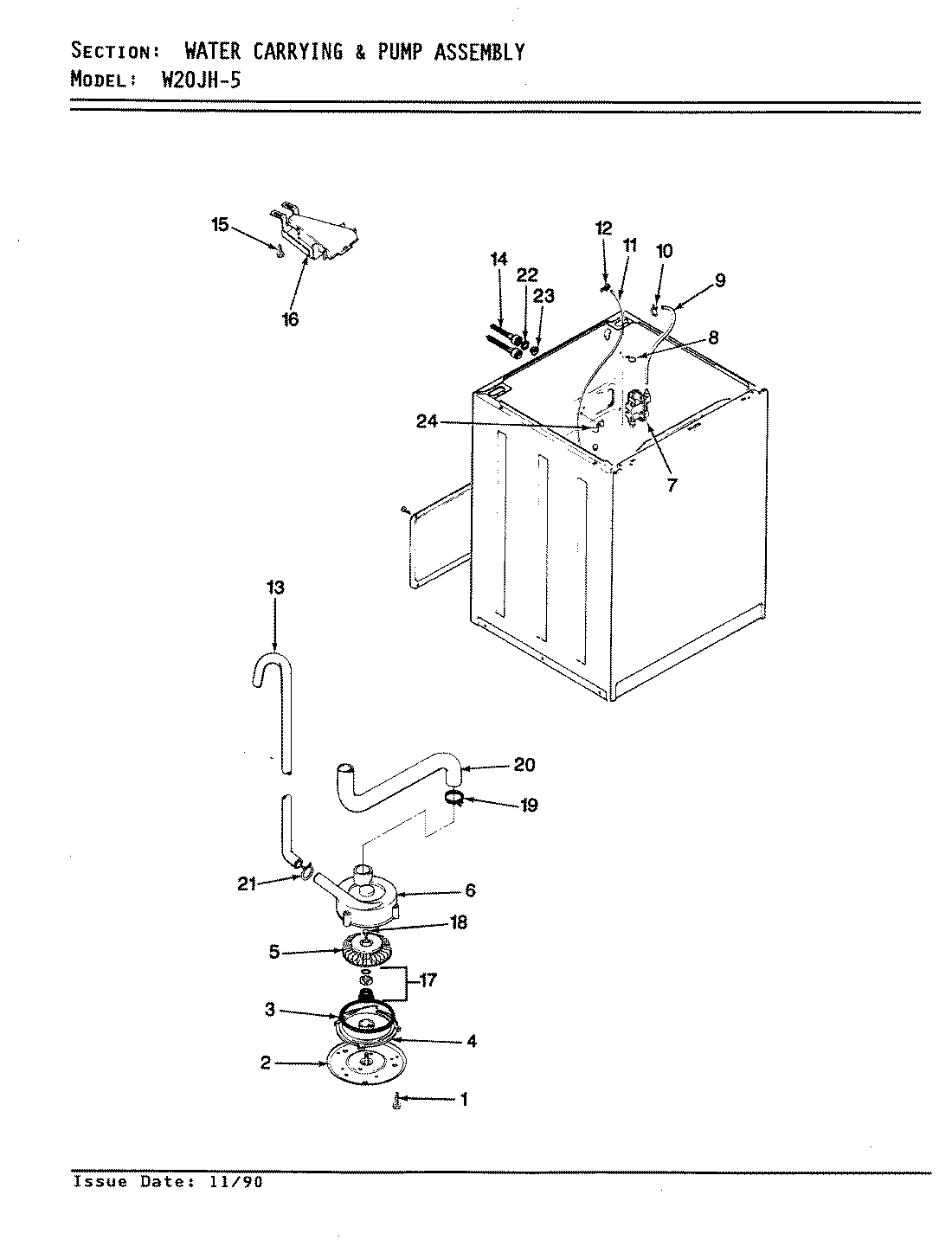 06 - WATER CARRYING & PUMP ASSY. (W20JY5)