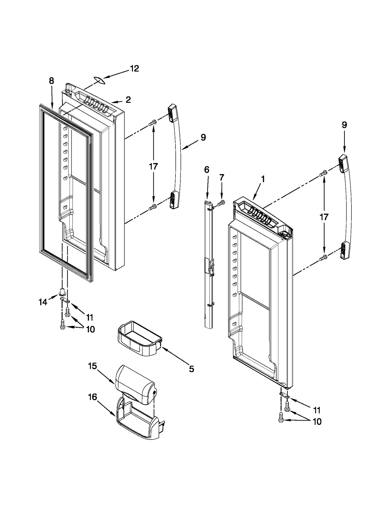 REFRIGERATOR DOOR PARTS