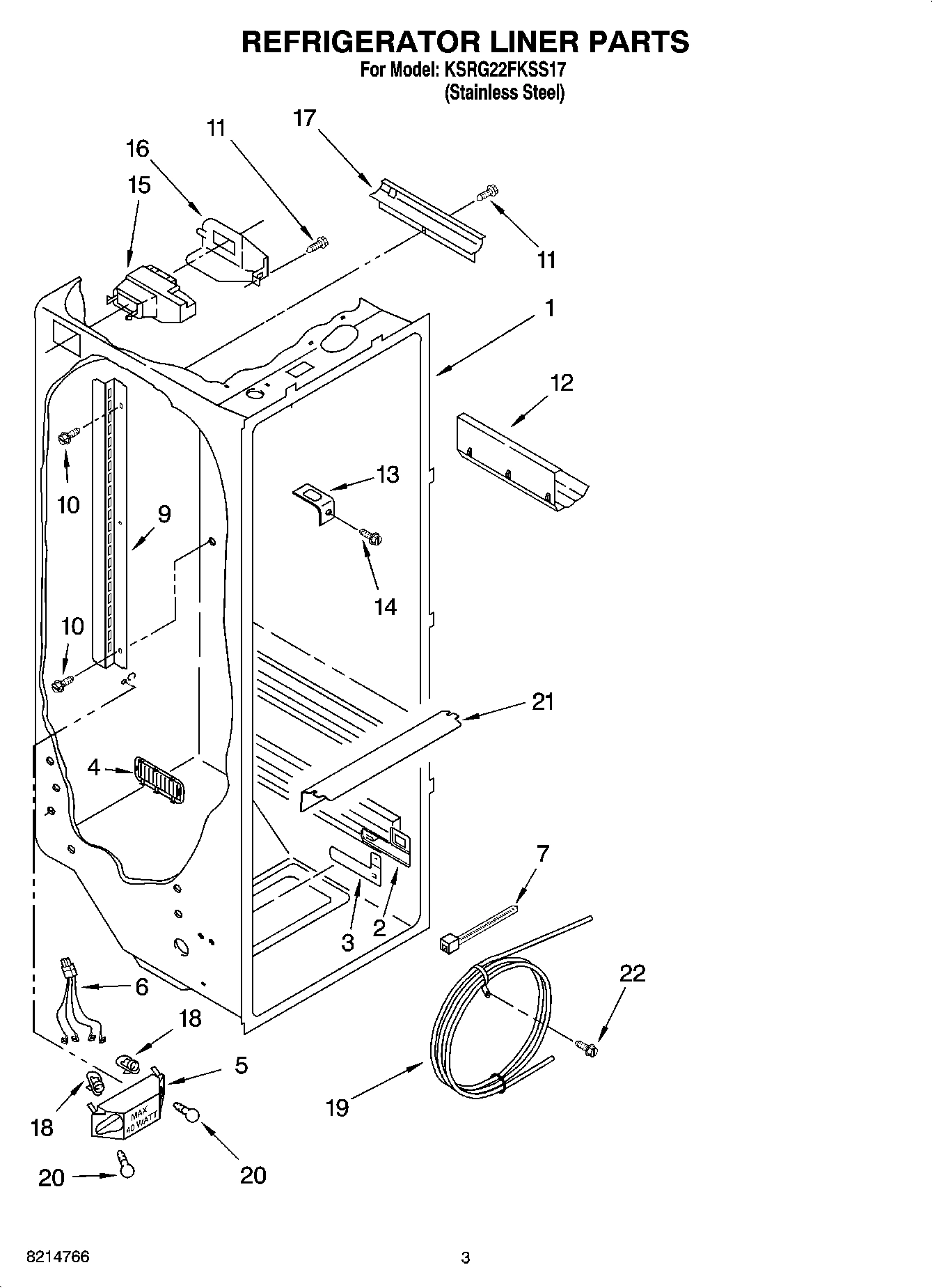 02 - REFRIGERATOR LINER PARTS