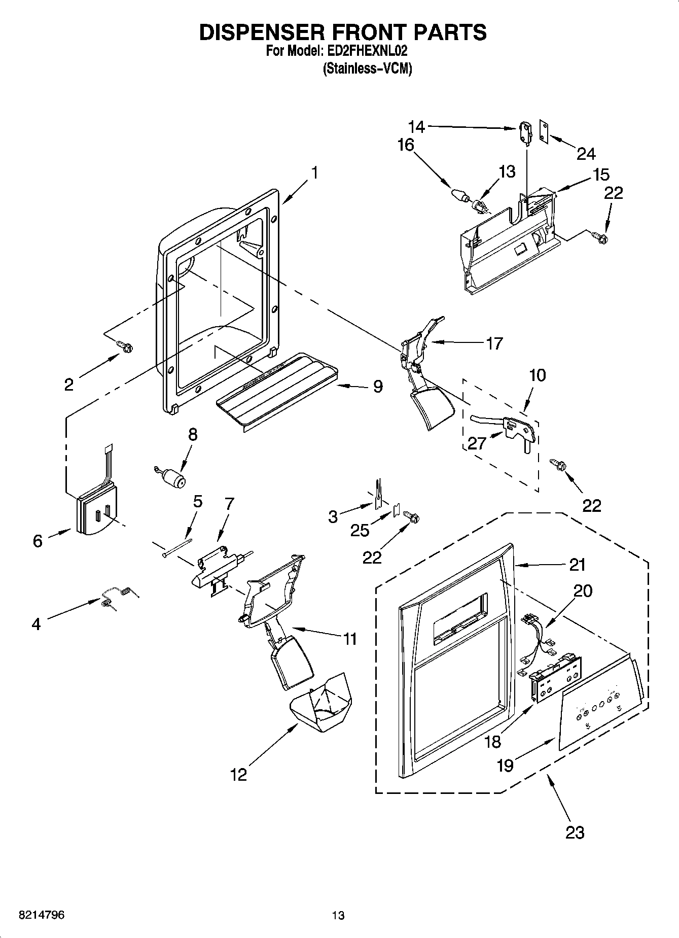 08 - DISPENSER FRONT PARTS