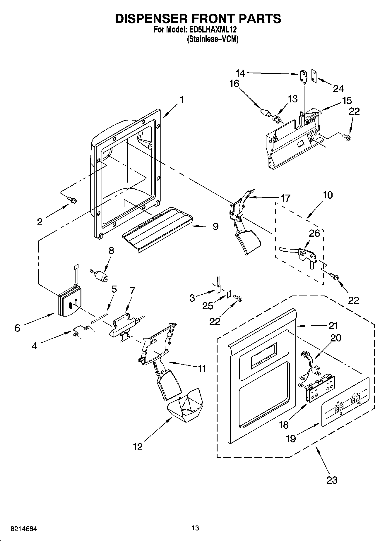 08 - DISPENSER FRONT PARTS