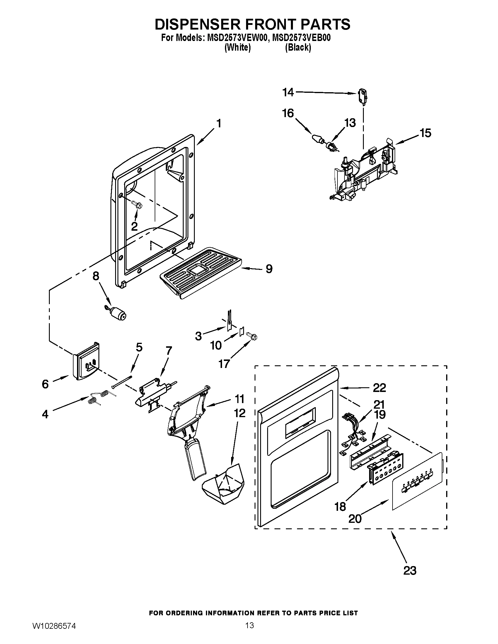 08 - DISPENSER FRONT PARTS