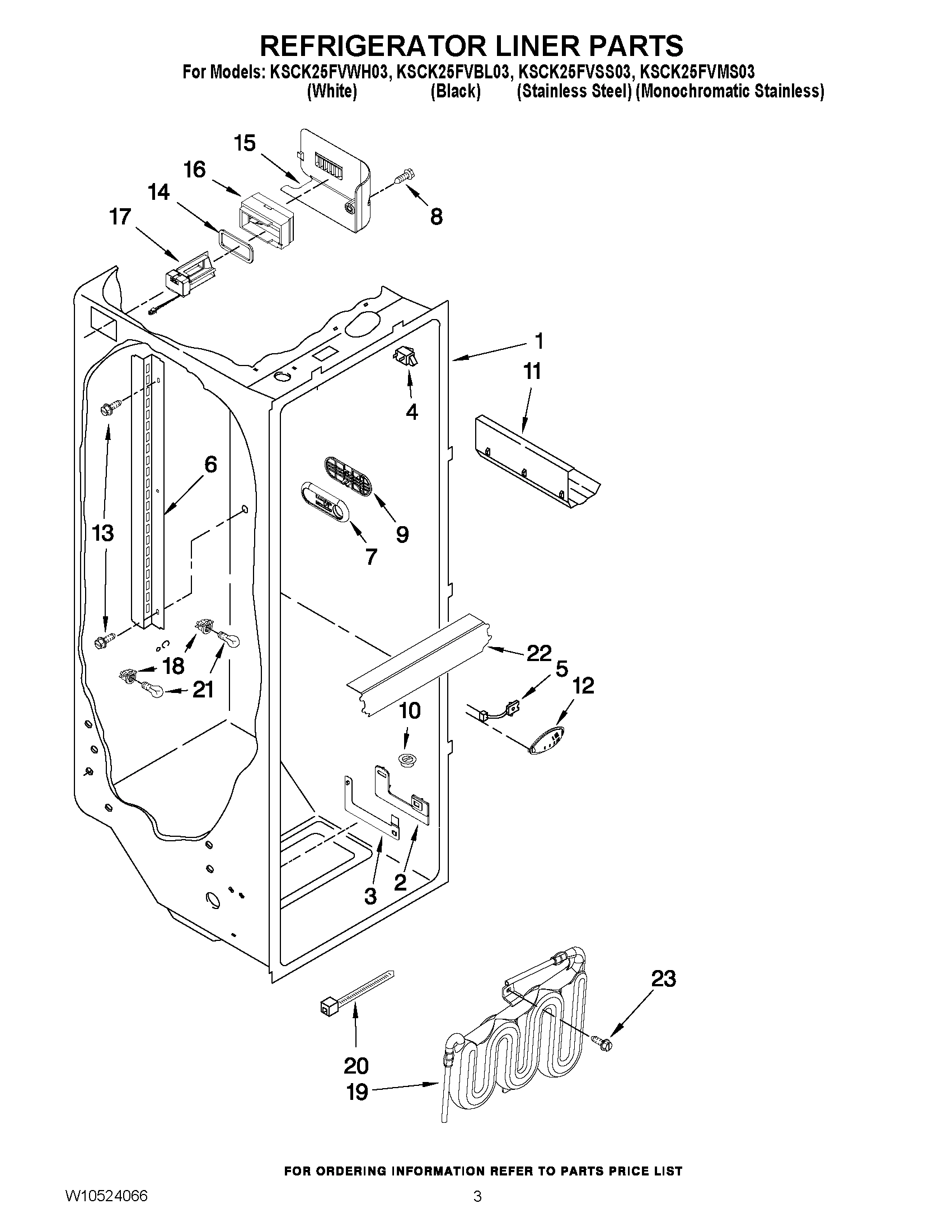 02 - REFRIGERATOR LINER PARTS