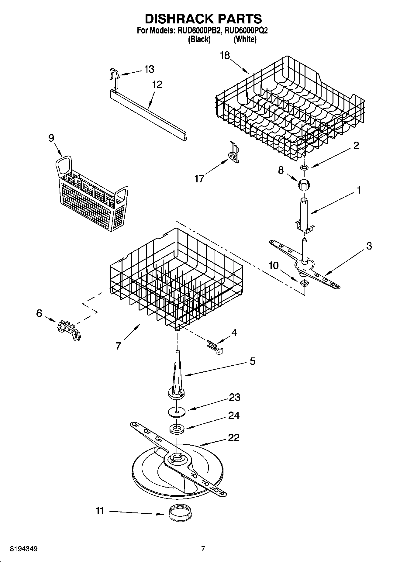 05 - DISHRACK PARTS, OPTIONAL PARTS (NOT INCLUDED)