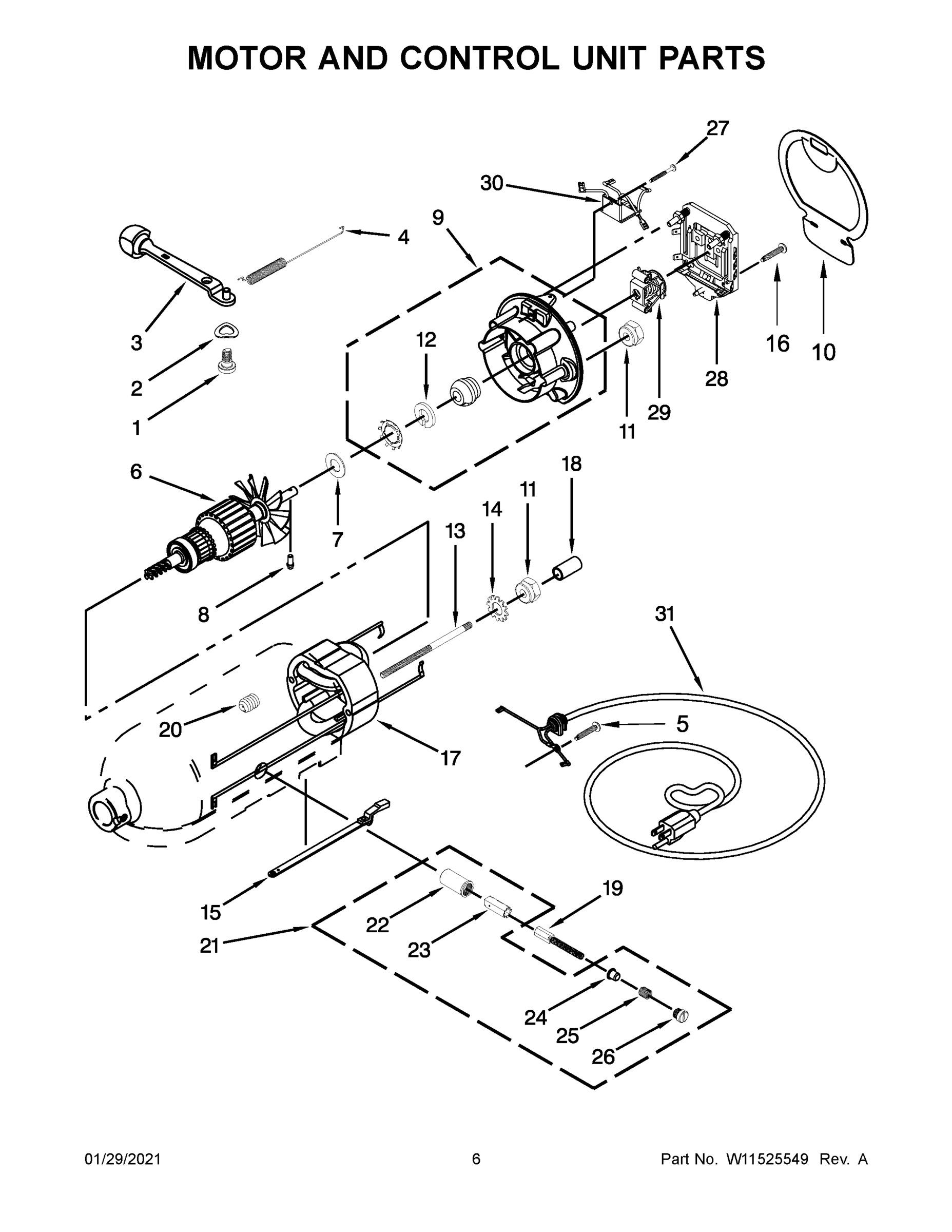 04 - MOTOR AND CONTROL UNIT PARTS