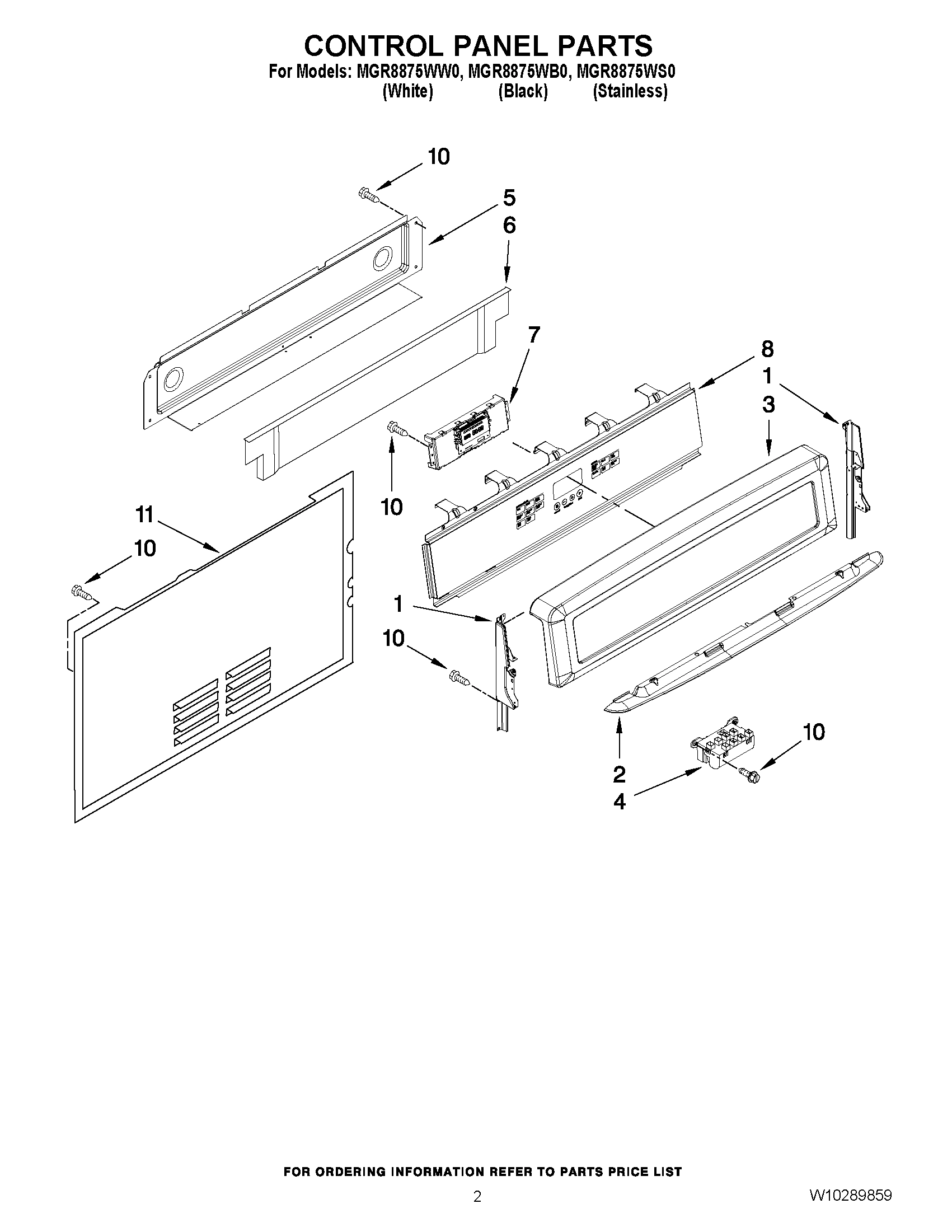 02 - CONTROL PANEL PARTS