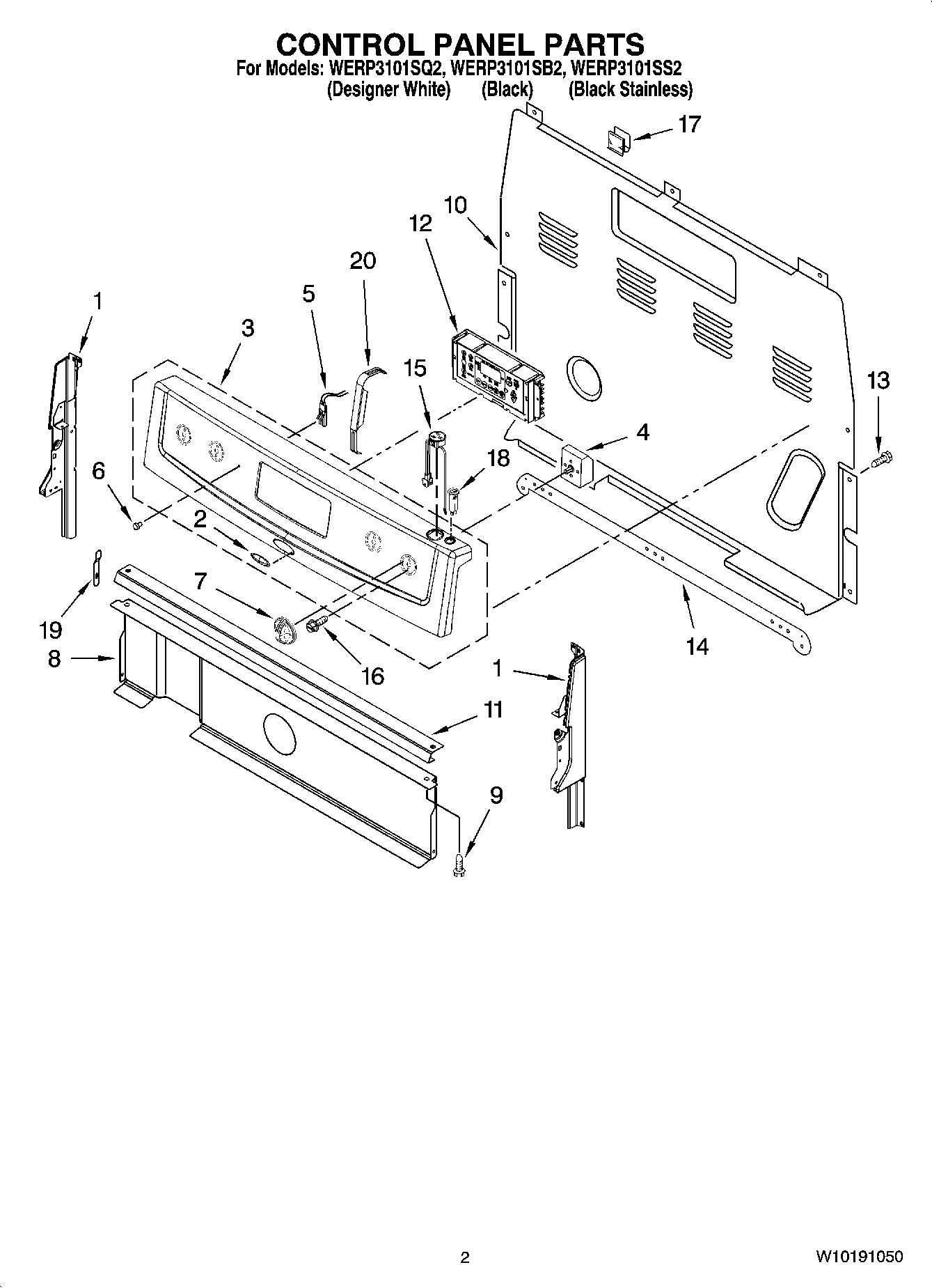 02 - CONTROL PANEL PARTS