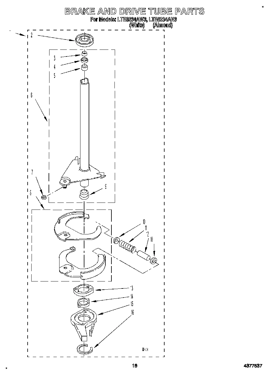 12 - BRAKE AND DRIVE TUBE