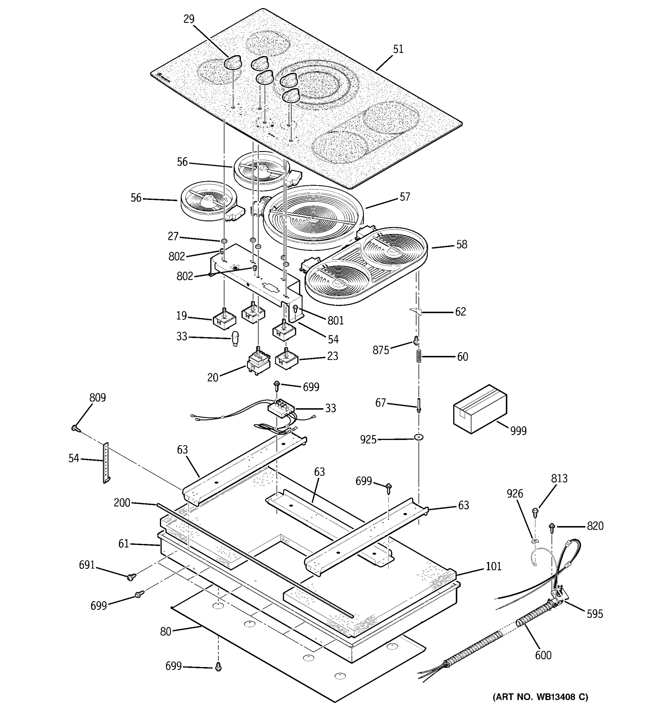 CONTROL PANEL & COOKTOP