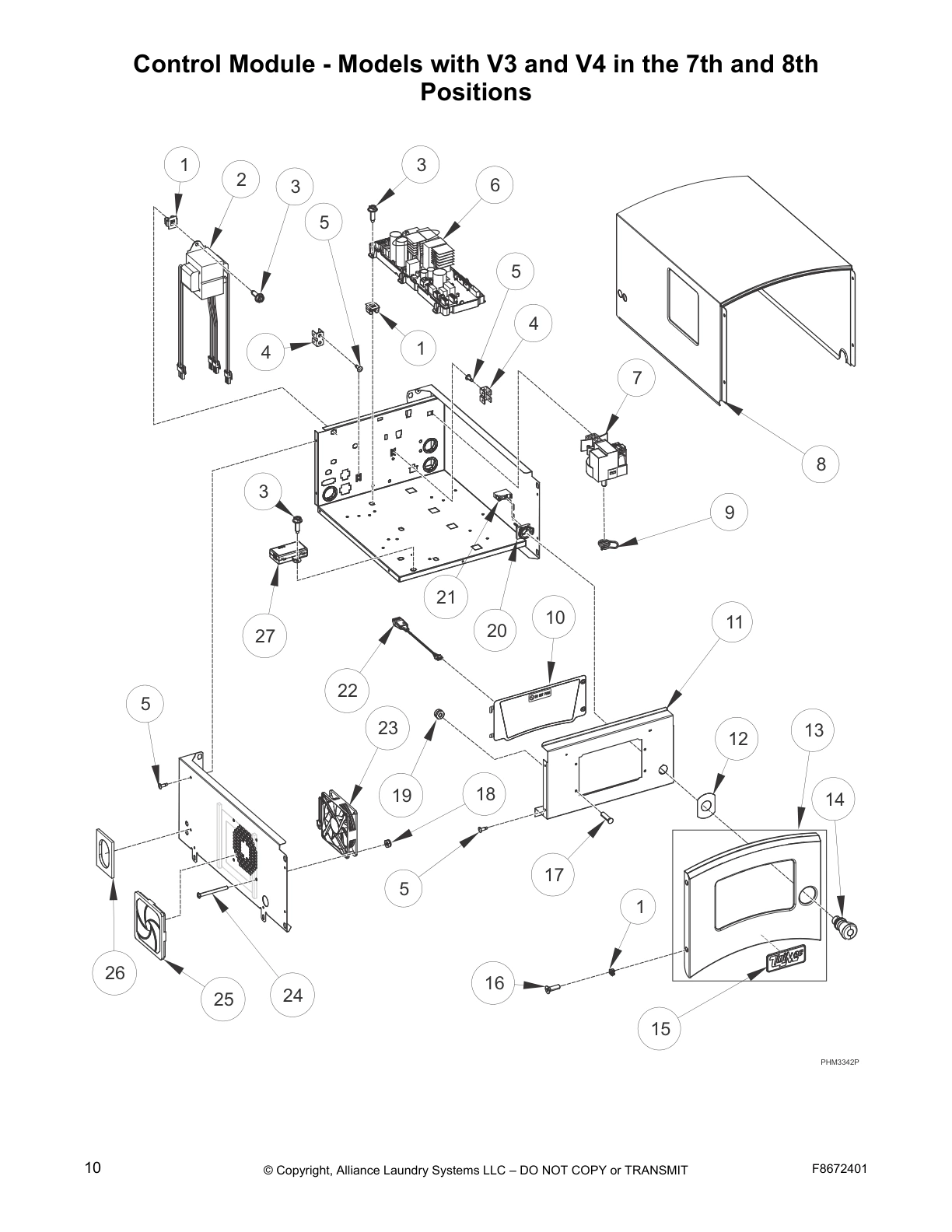 Control Module - Models with V3 and V4 in the 7th and 8th 
Positions
