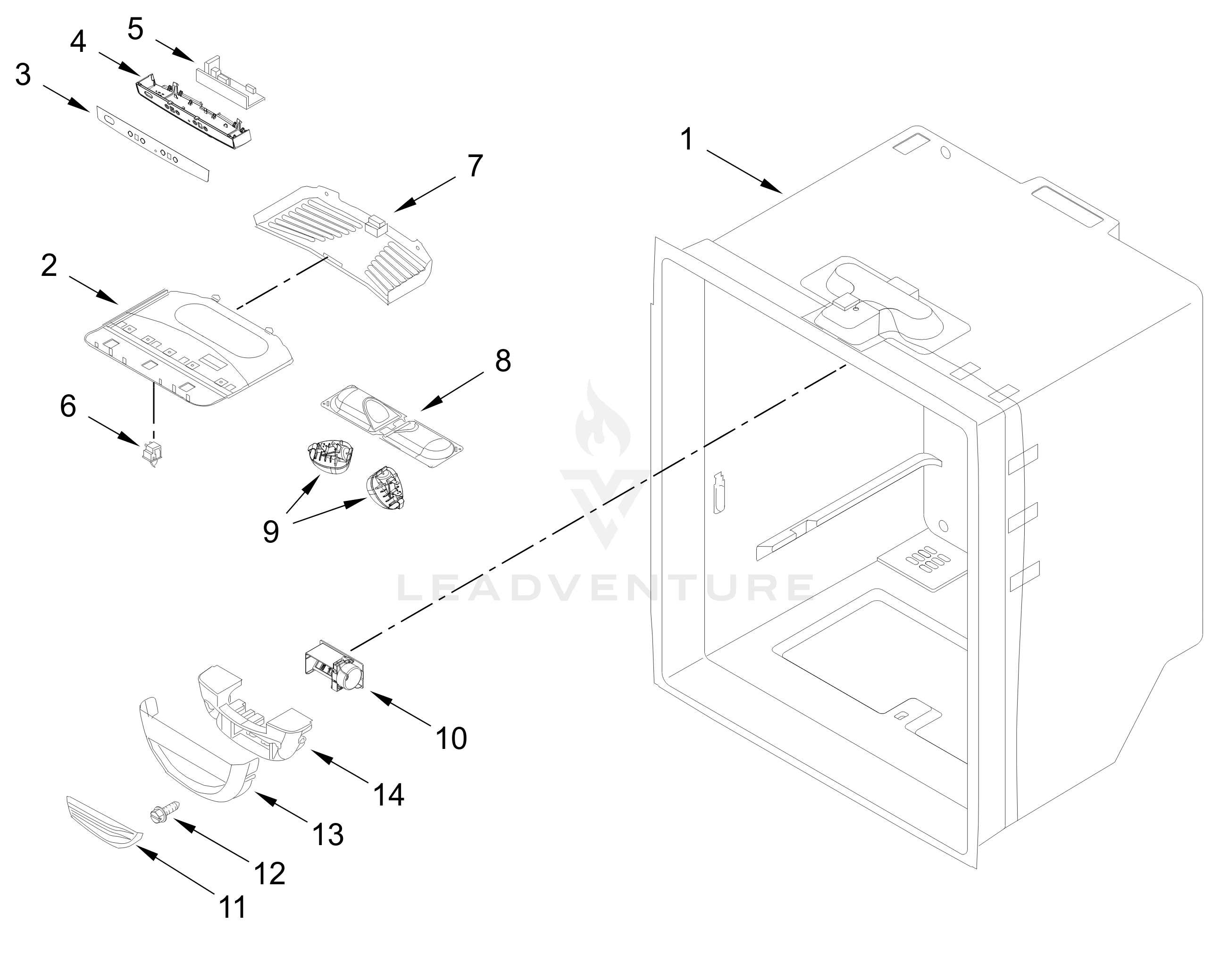 REFRIGERATOR LINER PARTS