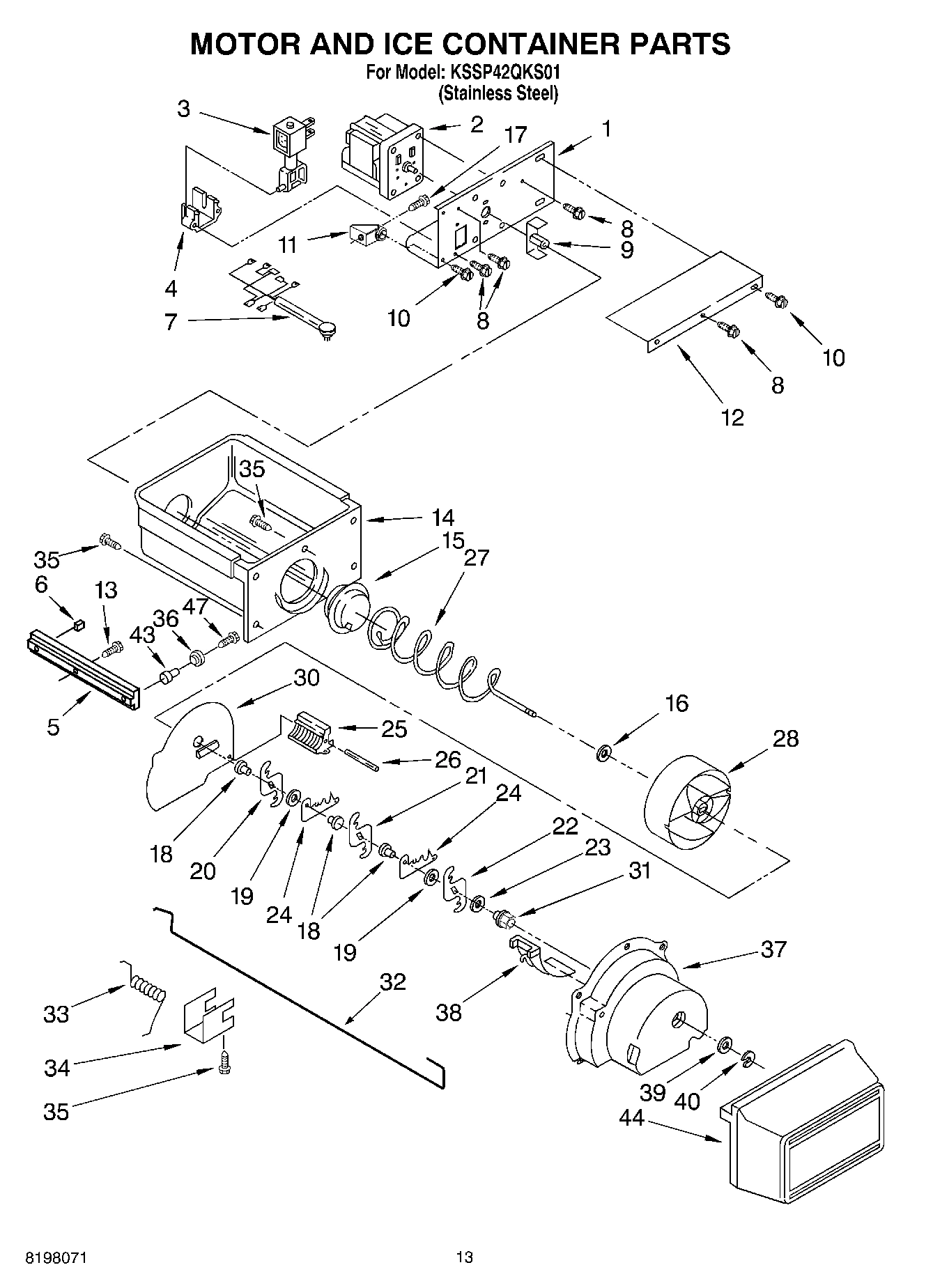 09 - MOTOR AND ICE CONTAINER