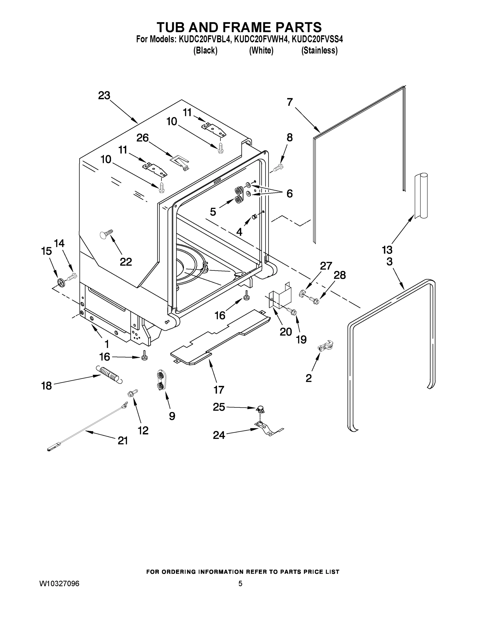 05 - TUB AND FRAME PARTS