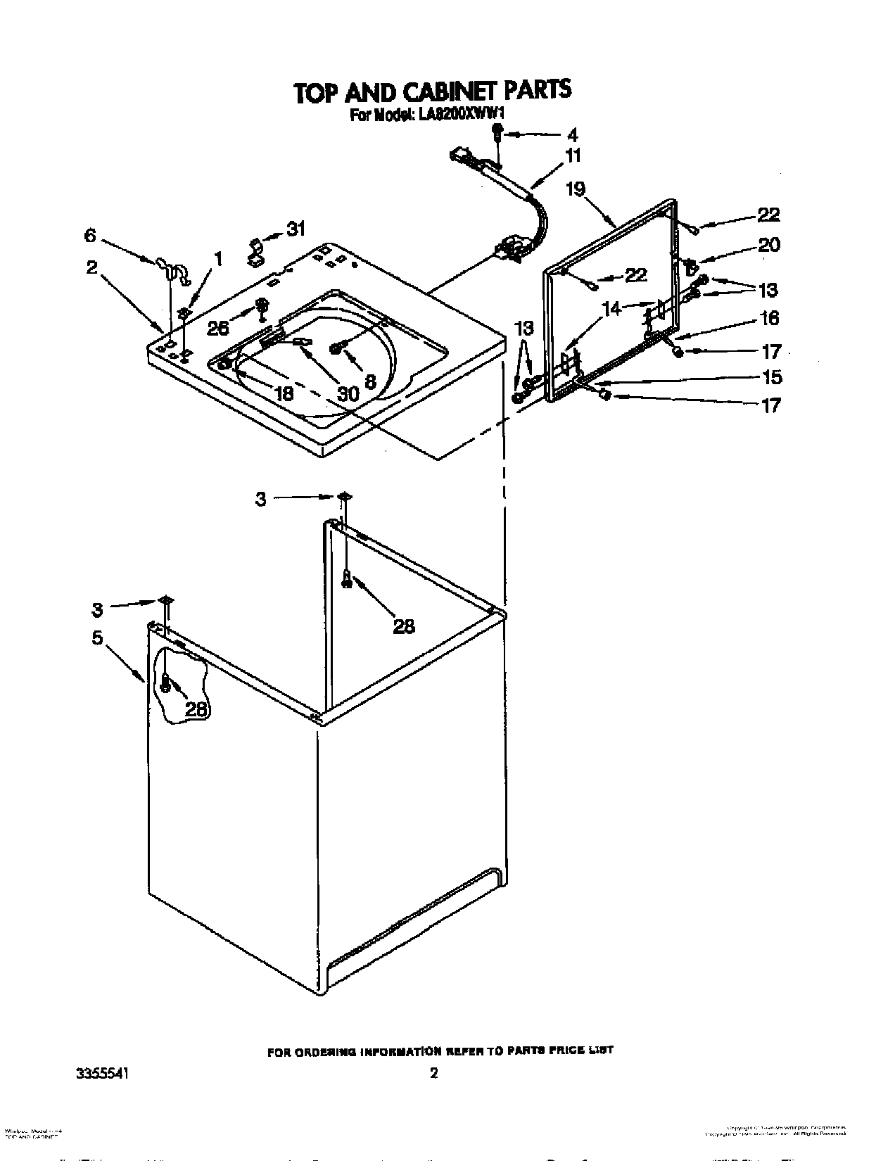 02 - TOP AND CABINET, LIT/OPTIONAL