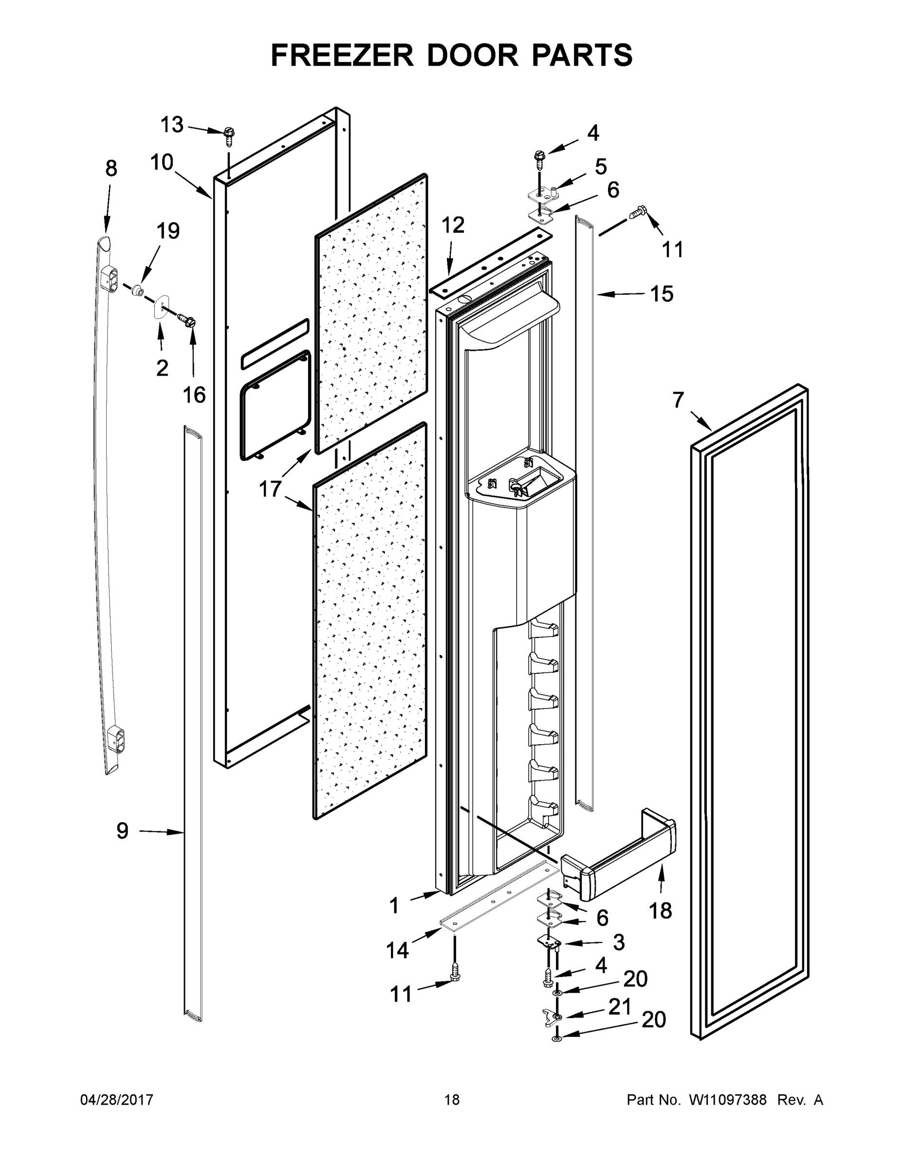 10 - FREEZER DOOR PARTS