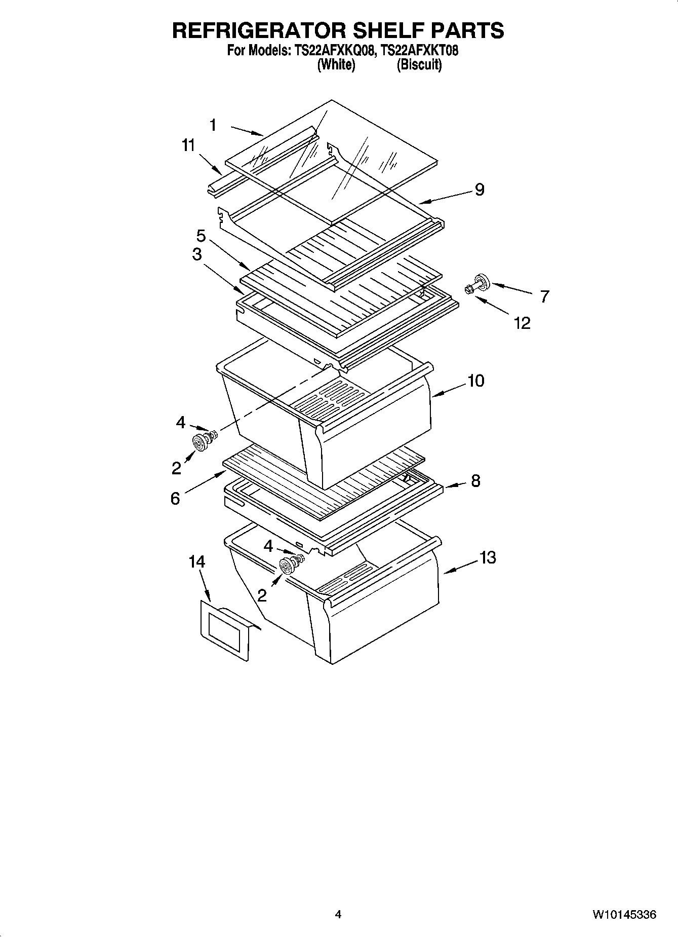 03 - REFRIGERATOR SHELF PARTS