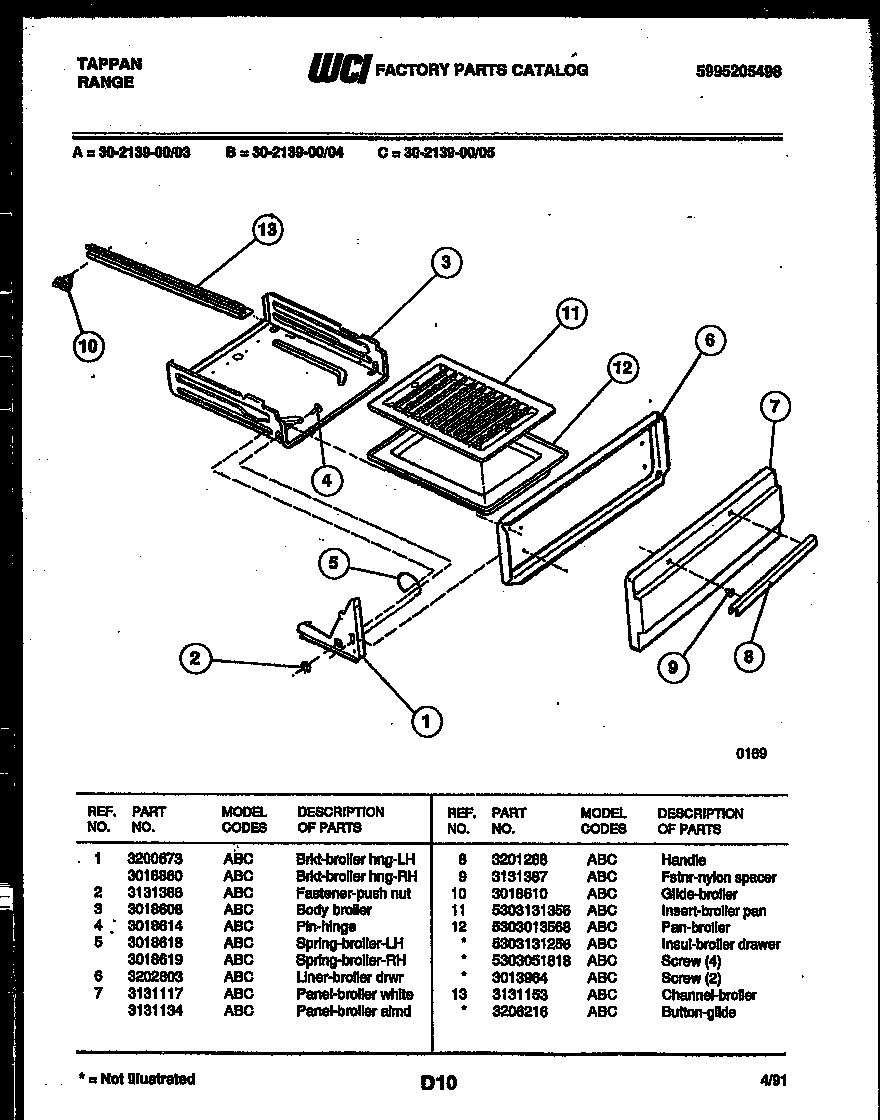 05 - BROILER DRAWER PARTS