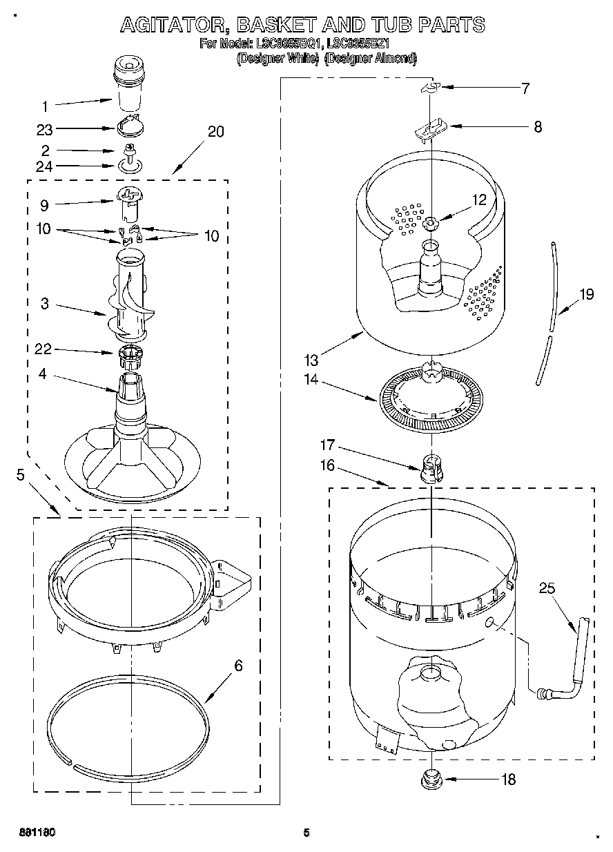 04 - AGITATOR, BASKET AND TUB